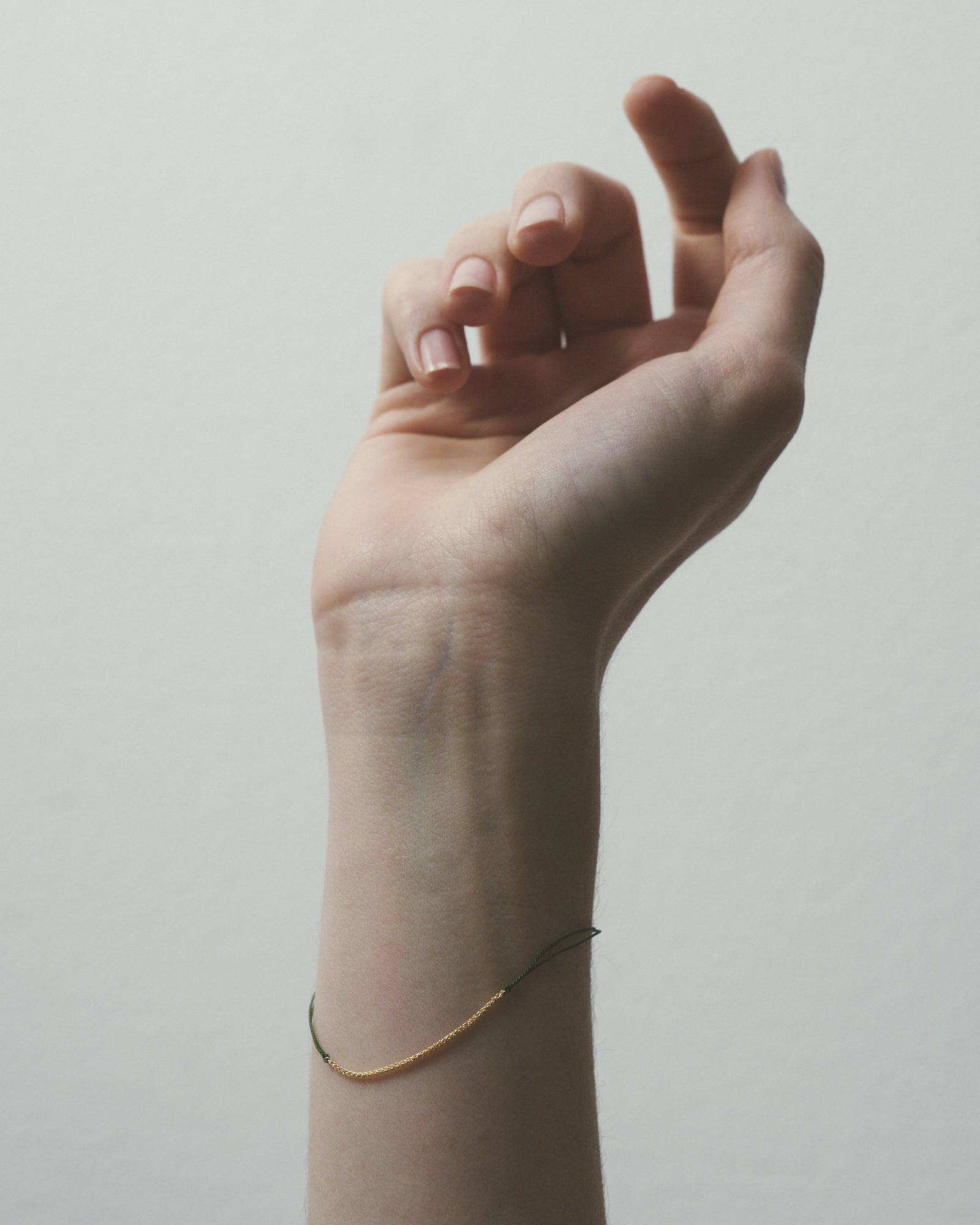 9kt Yellow Gold and Silk Wish Bracelet