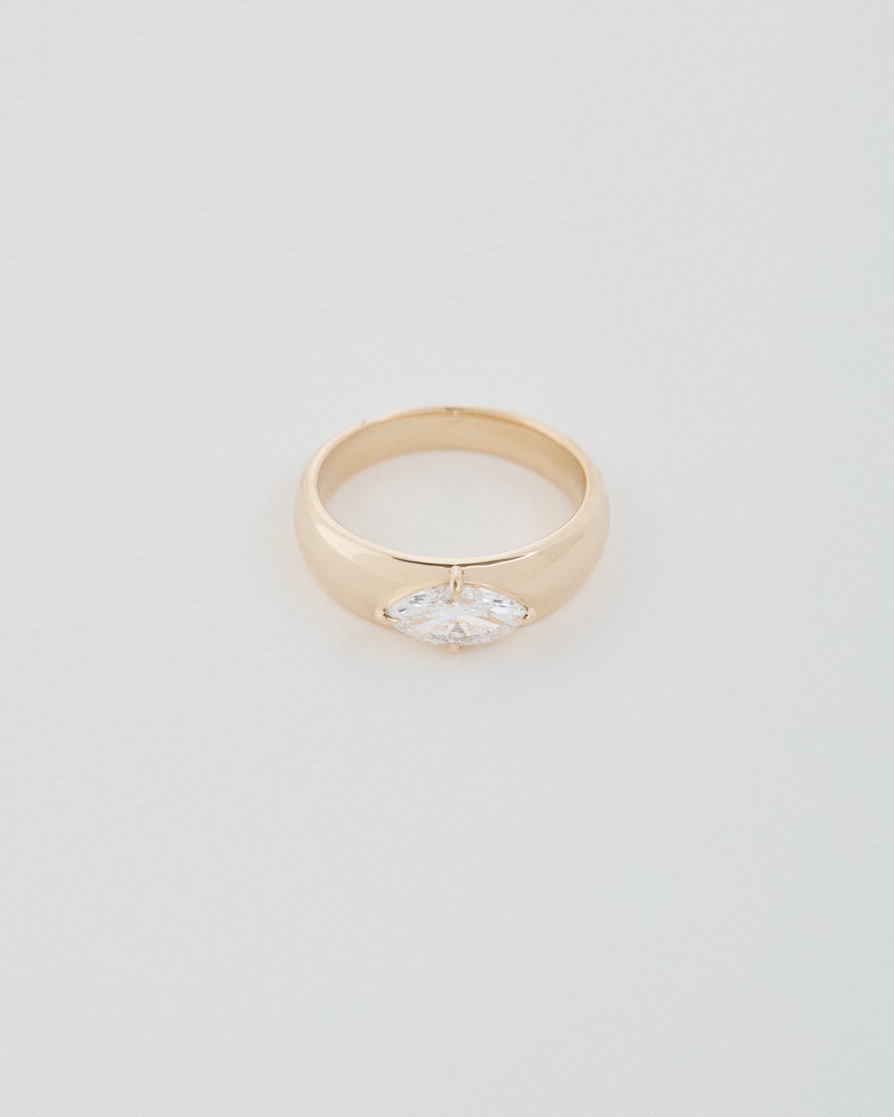 Marquise-Cut-East-West-Domed-Engagement-Ring-Yellow-Gold-diamond-product