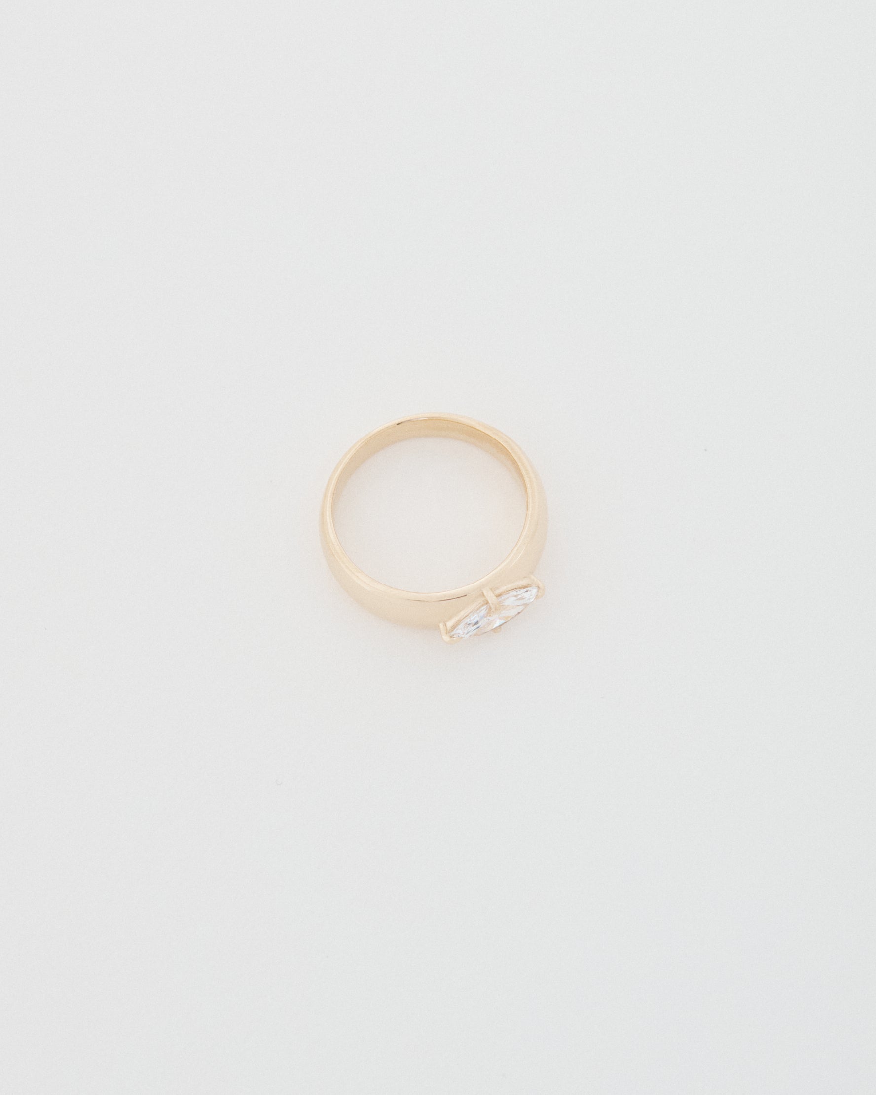 Marquise-Cut-East-West-Domed-Engagement-Ring-Yellow-Gold-diamond-product