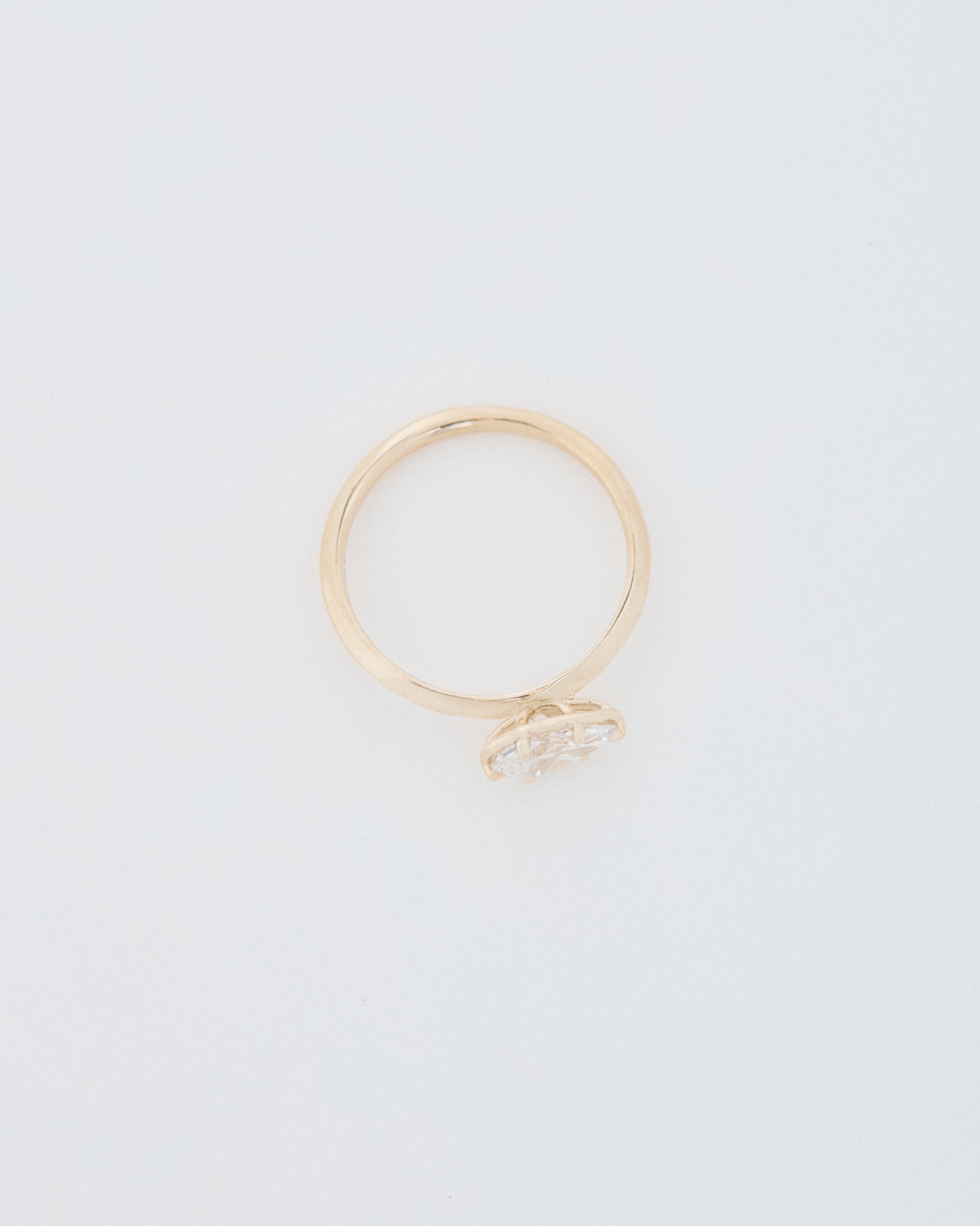 Pear Cut East-West Six Claw Engagement Ring