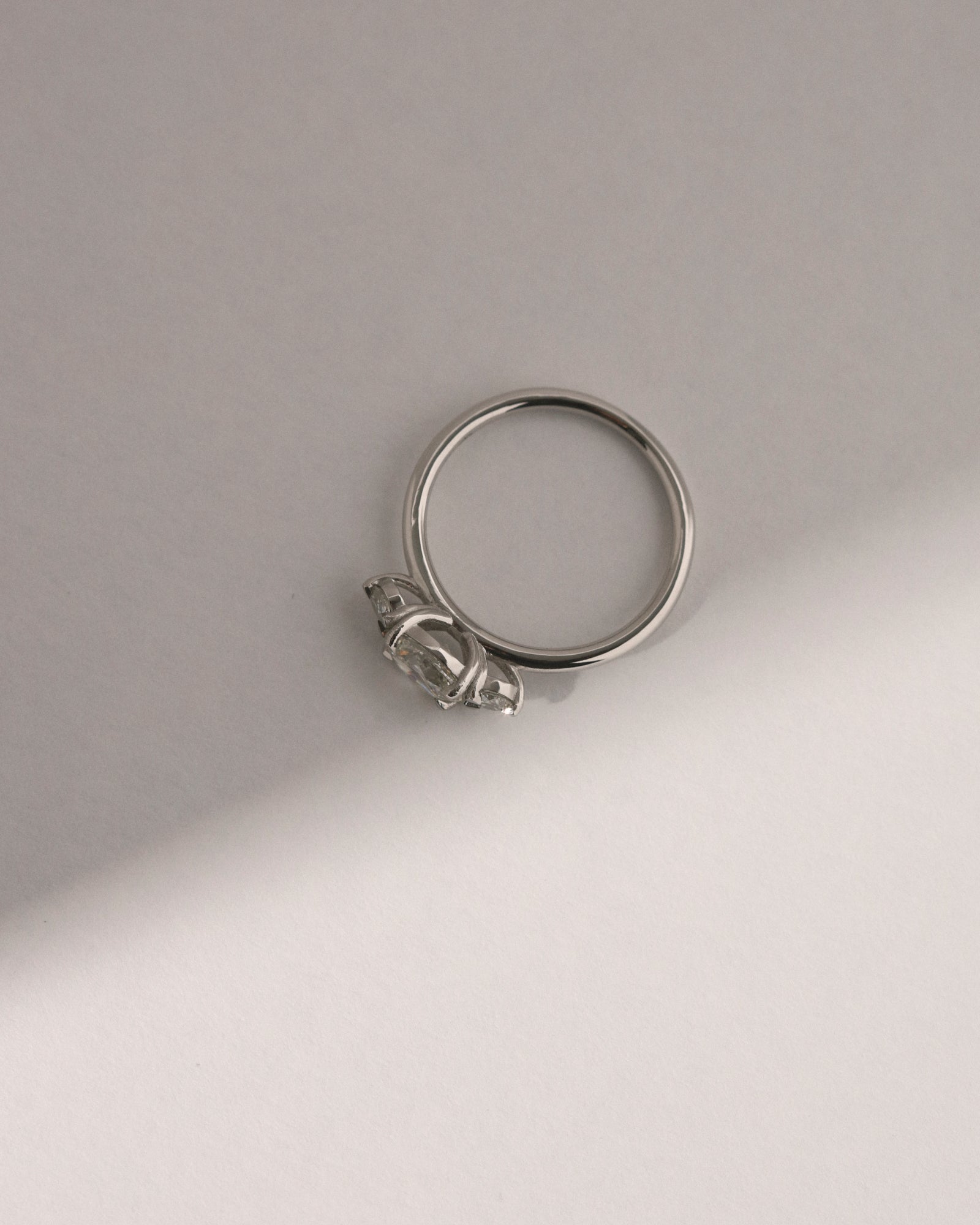 0.70ct oval cut trilogy