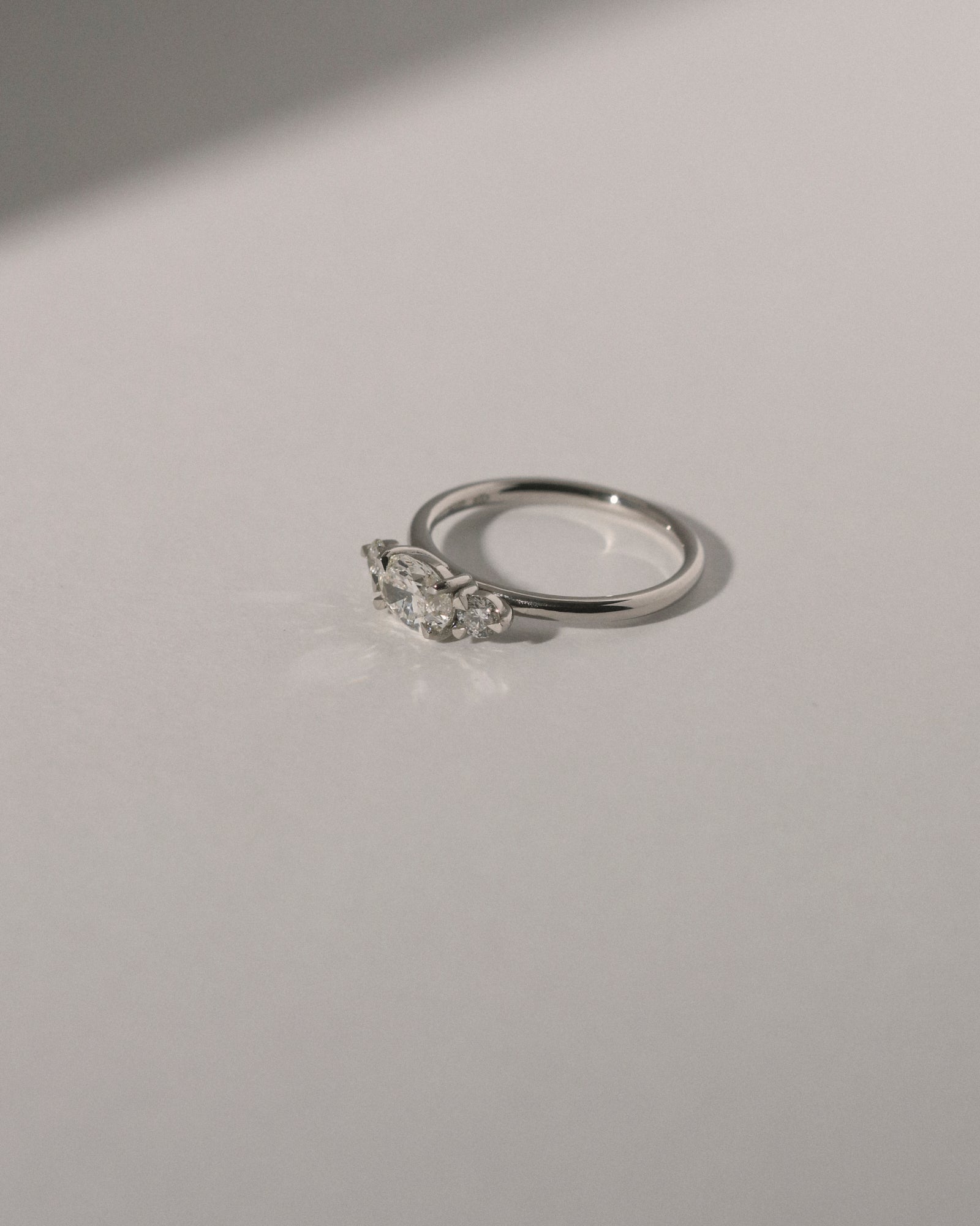 0.70ct oval cut trilogy