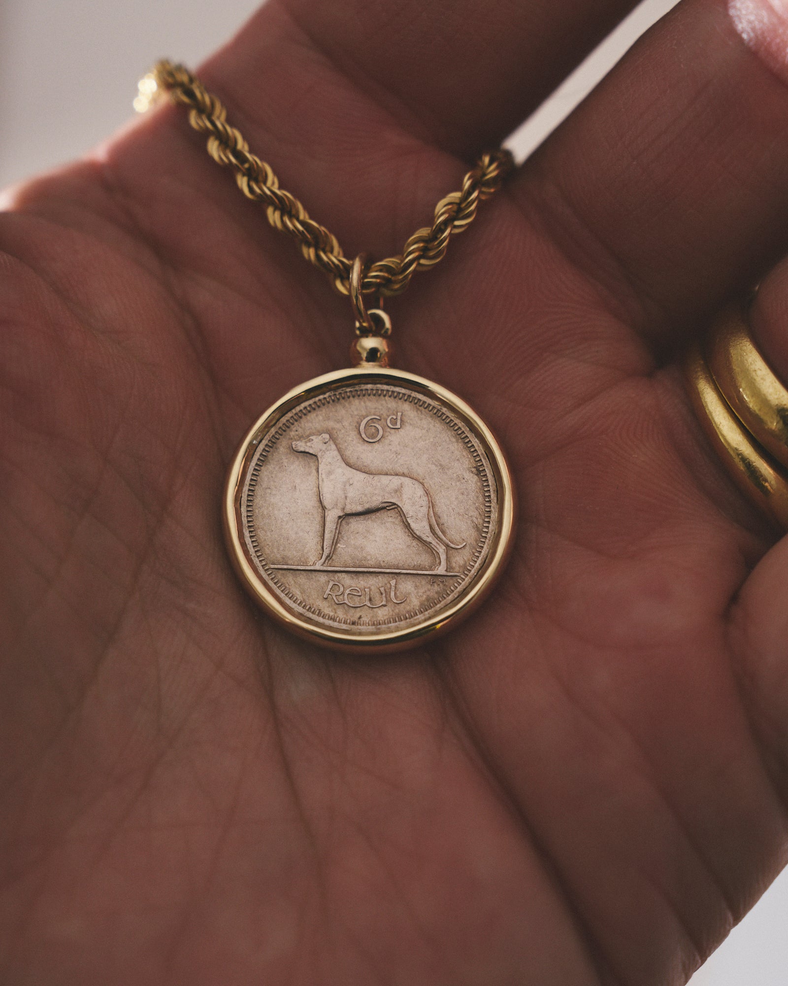 Irish coin pendant
