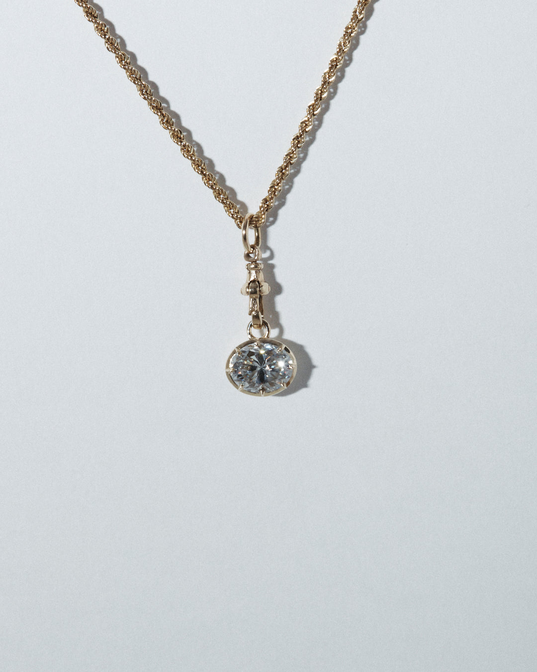 3ct Oval button back charm