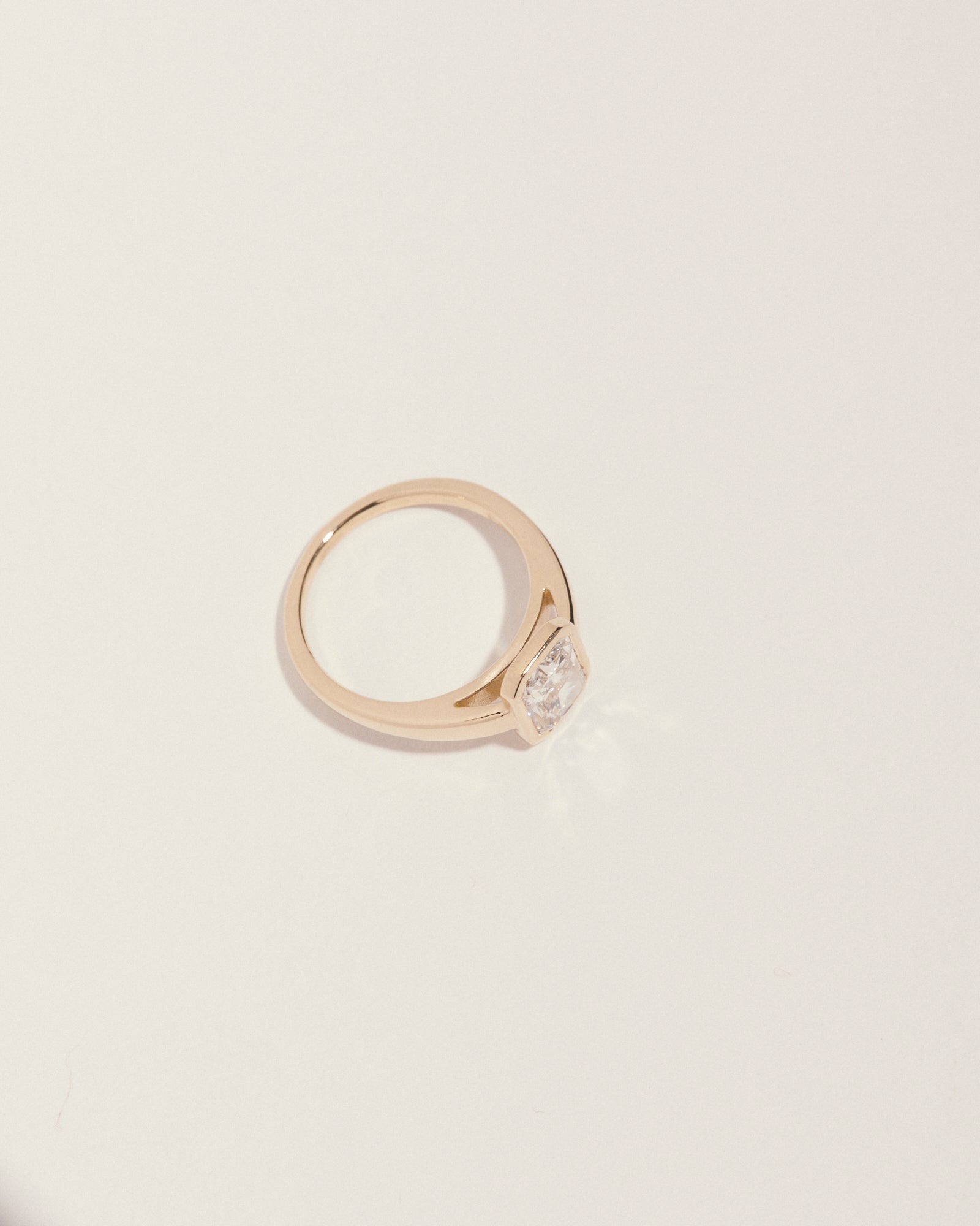 1.66ct radiant cut diamond engagement ring.