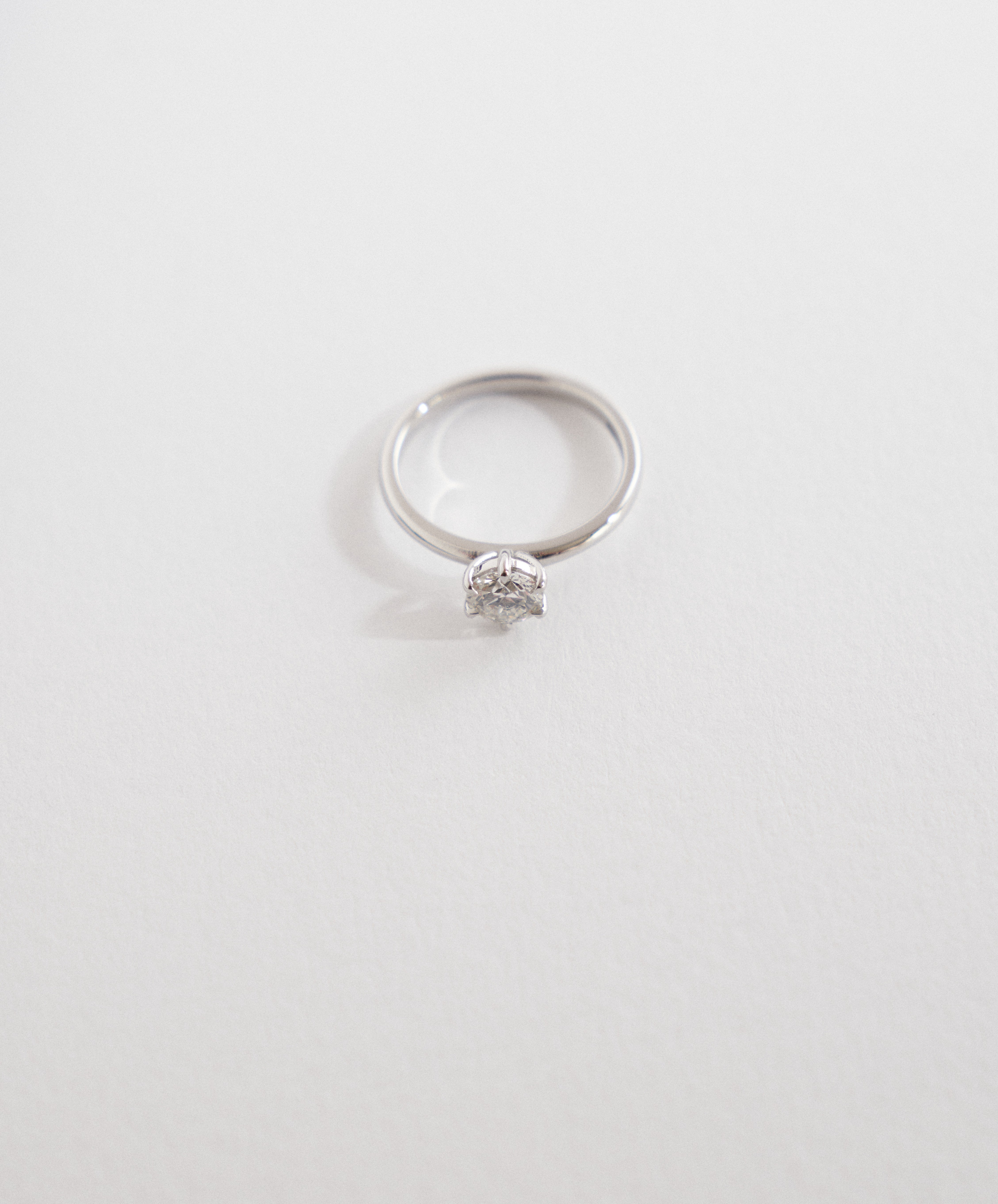 0.72ct round Diamond six claw Solitaire