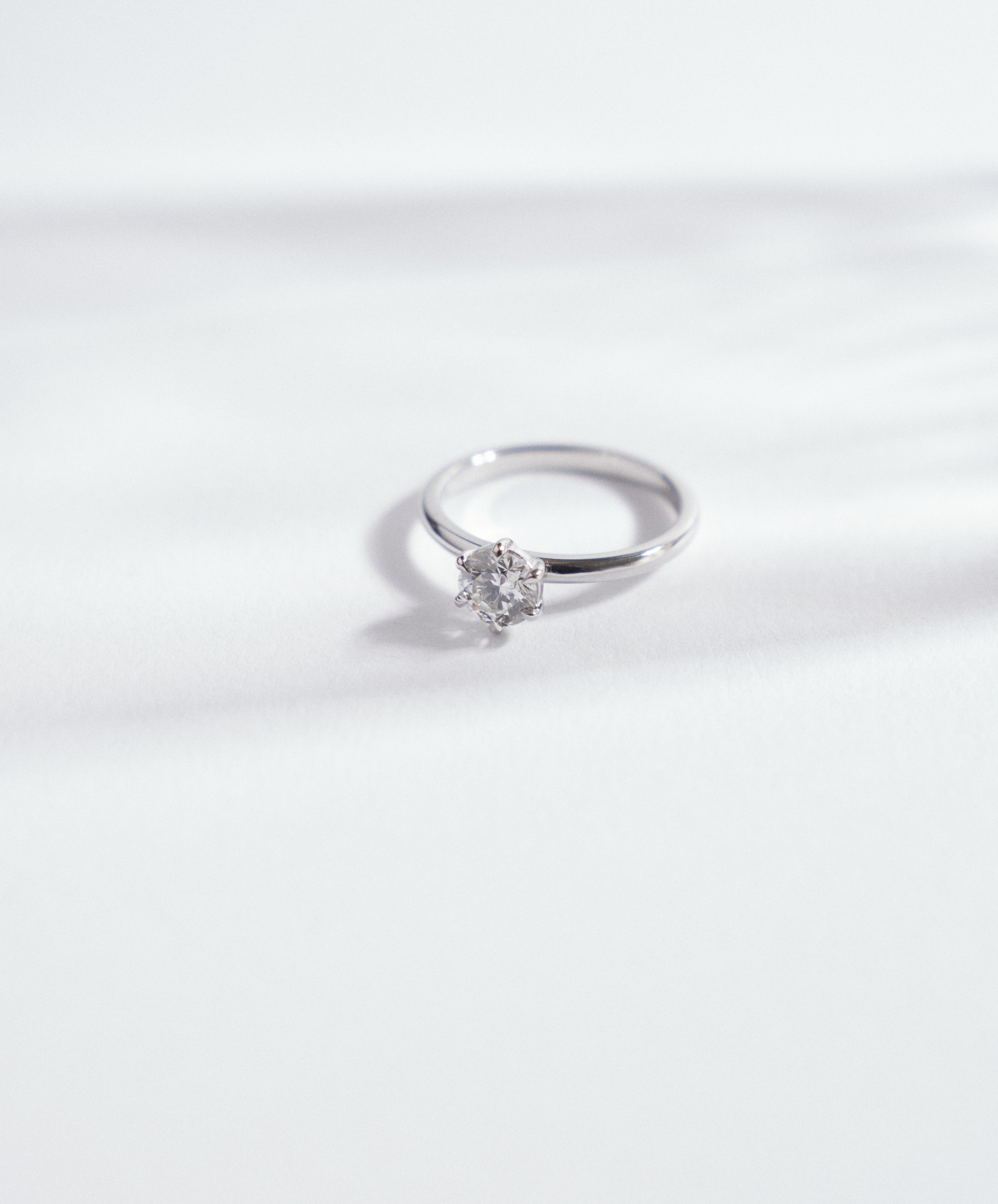 0.72ct round Diamond six claw Solitaire