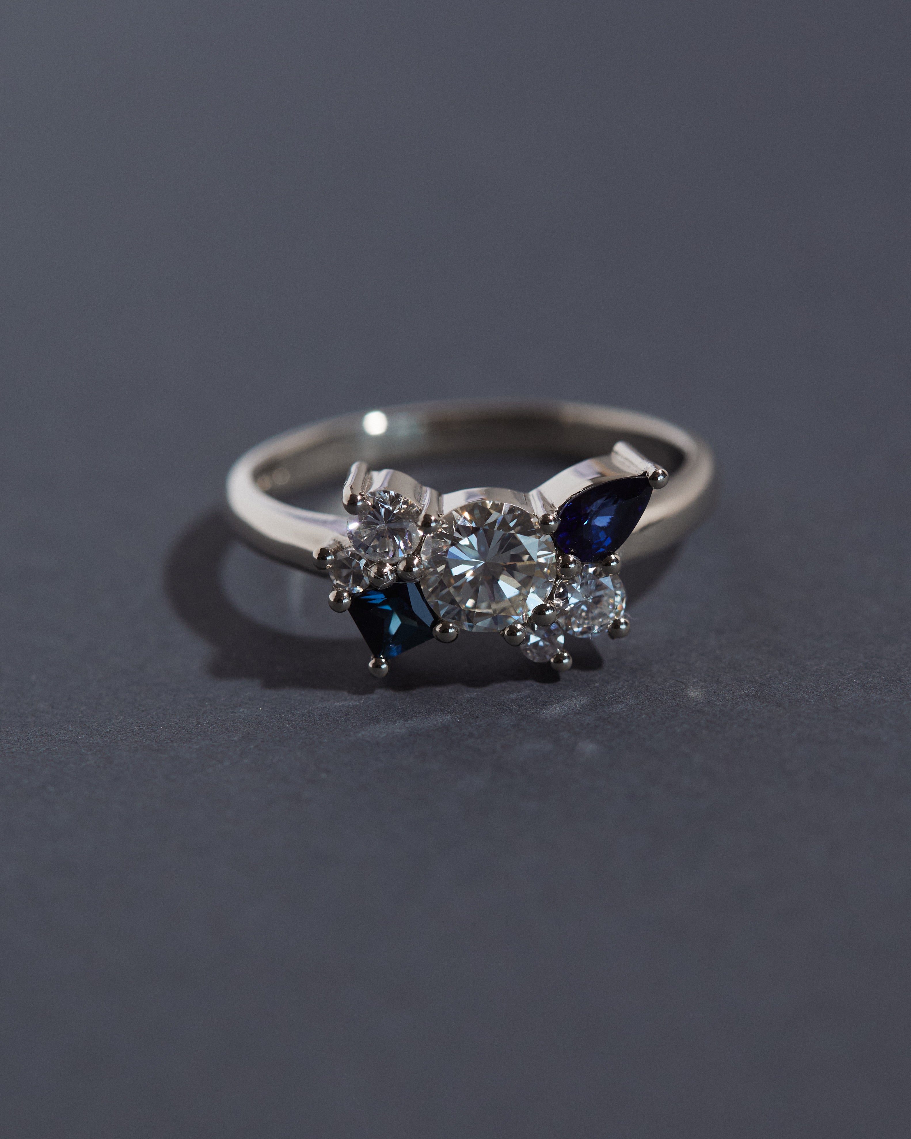 Sapphire, Tourmaline and Diamond Cluster.