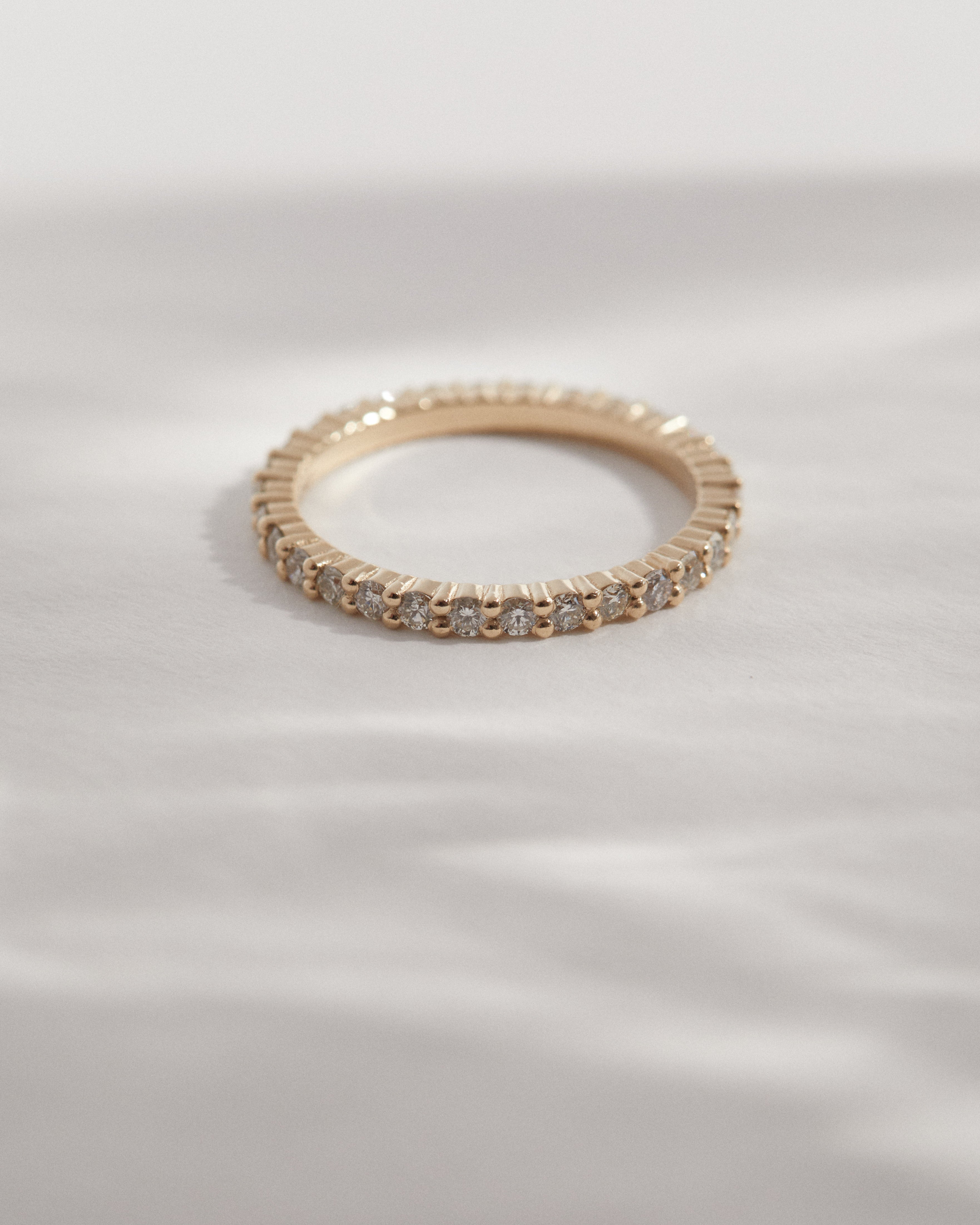 0.61ct Round brilliant cut solitaire and wedding band set