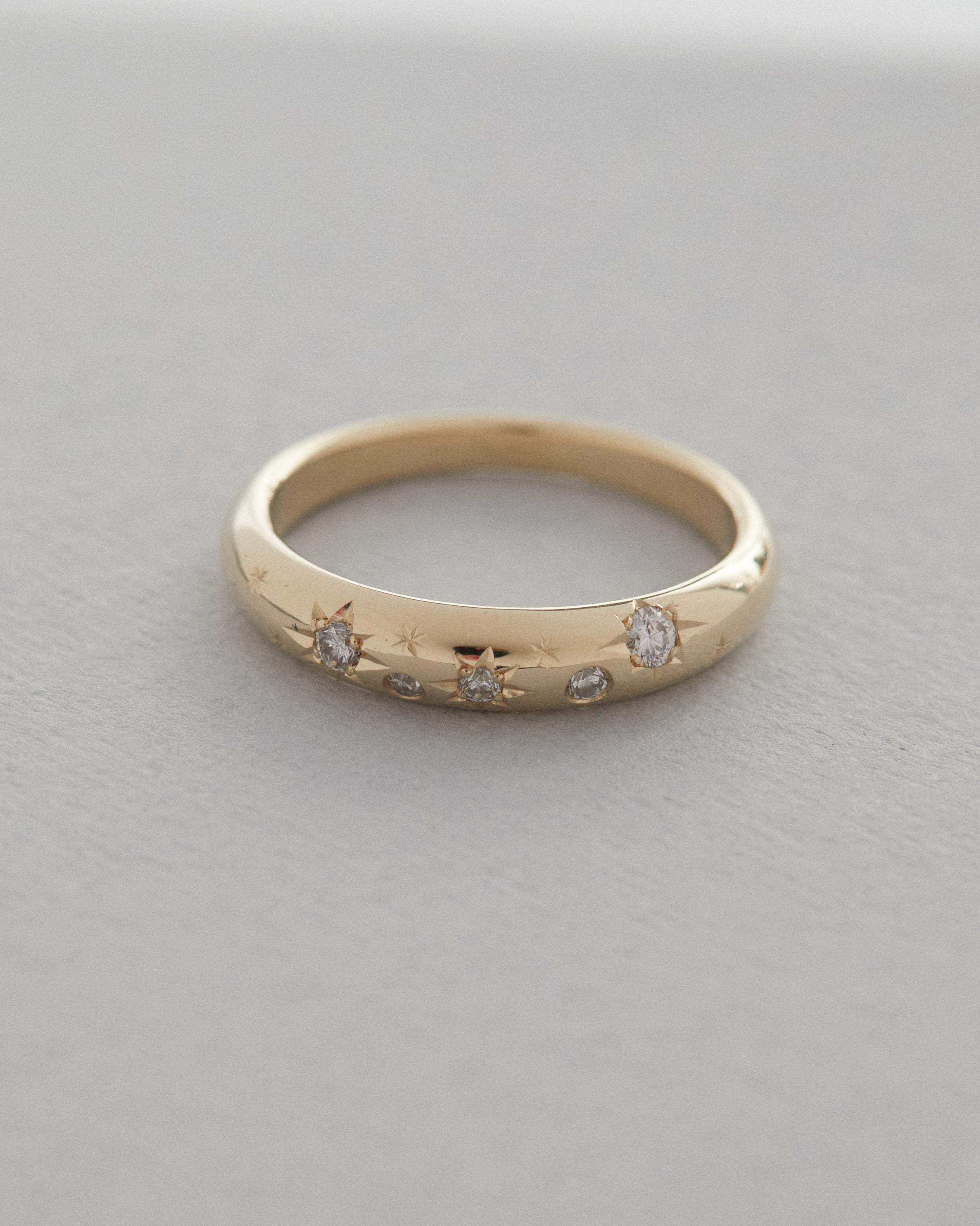 Custom size Star Pavé Dôme ring