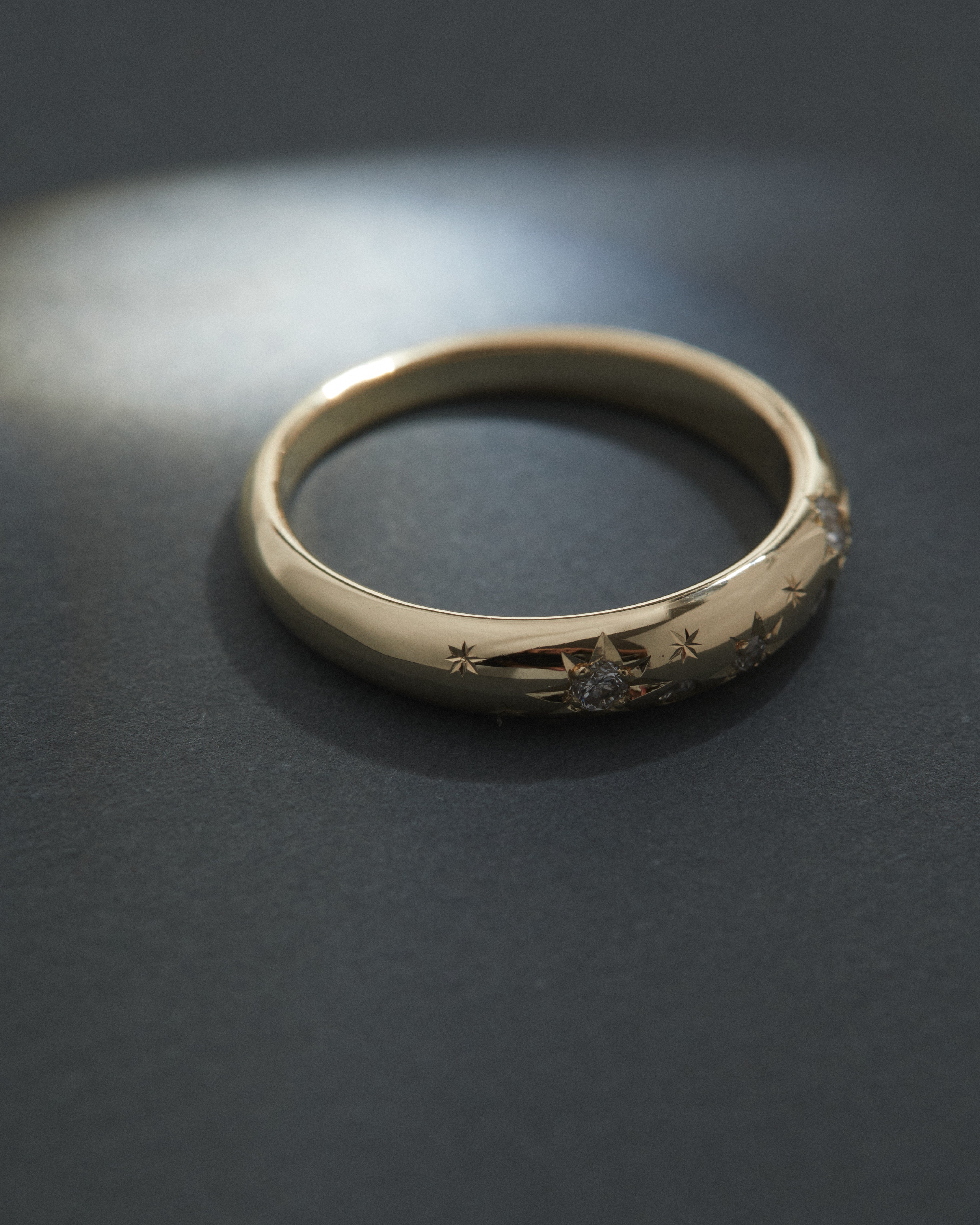 Custom size Star Pavé Dôme ring