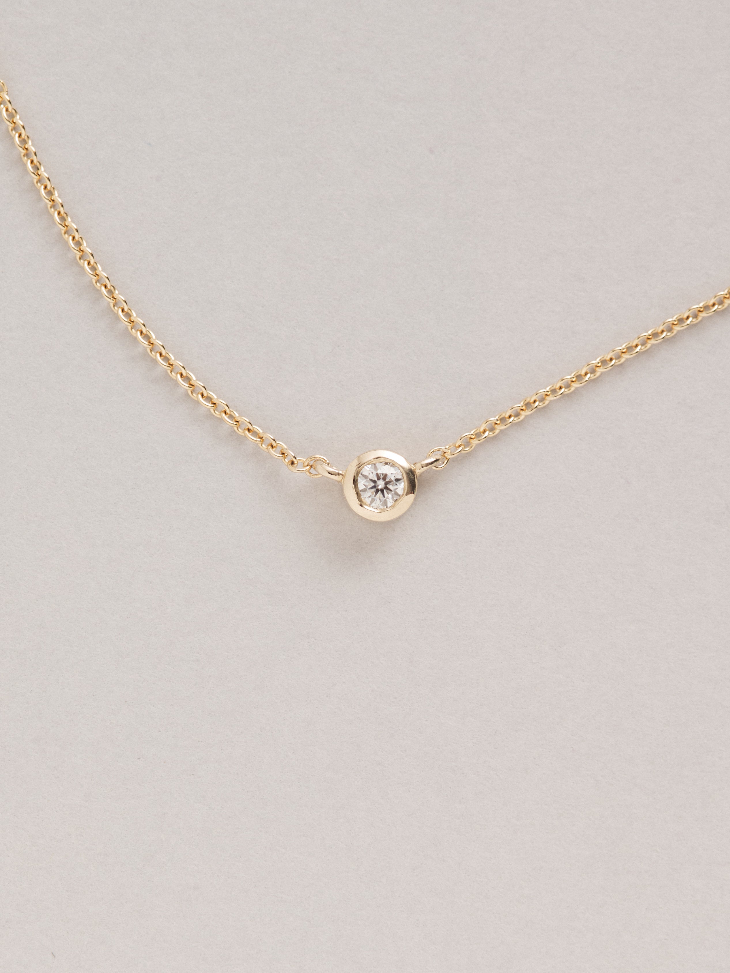 Petit bezel necklace