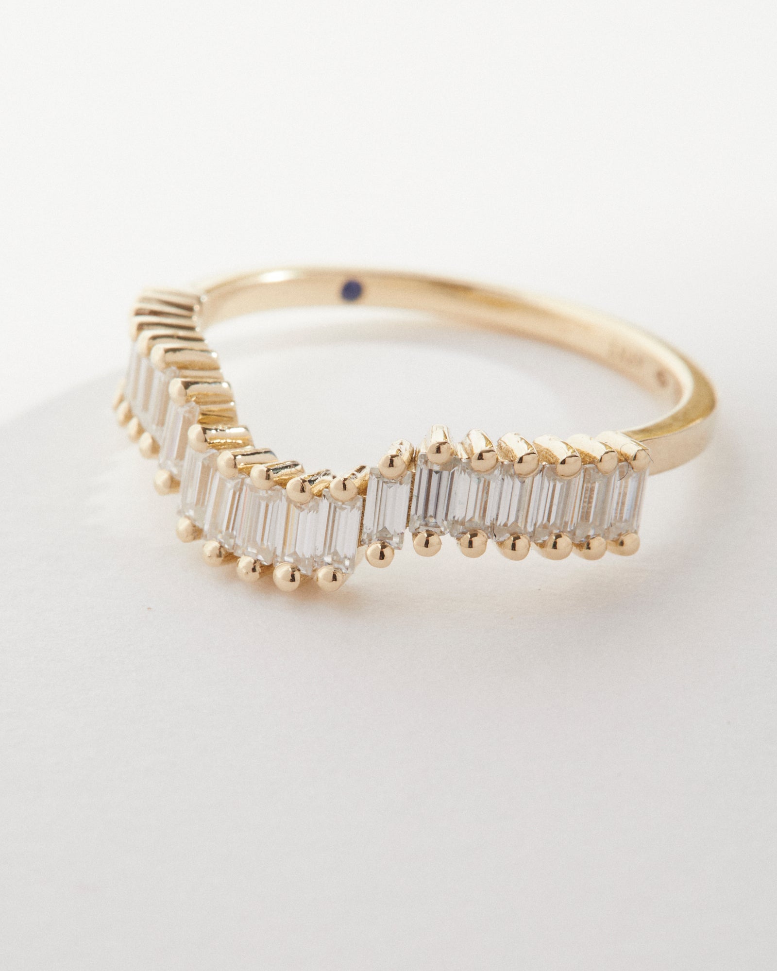 1.14ct Baguette cut Moissanite wedding band.