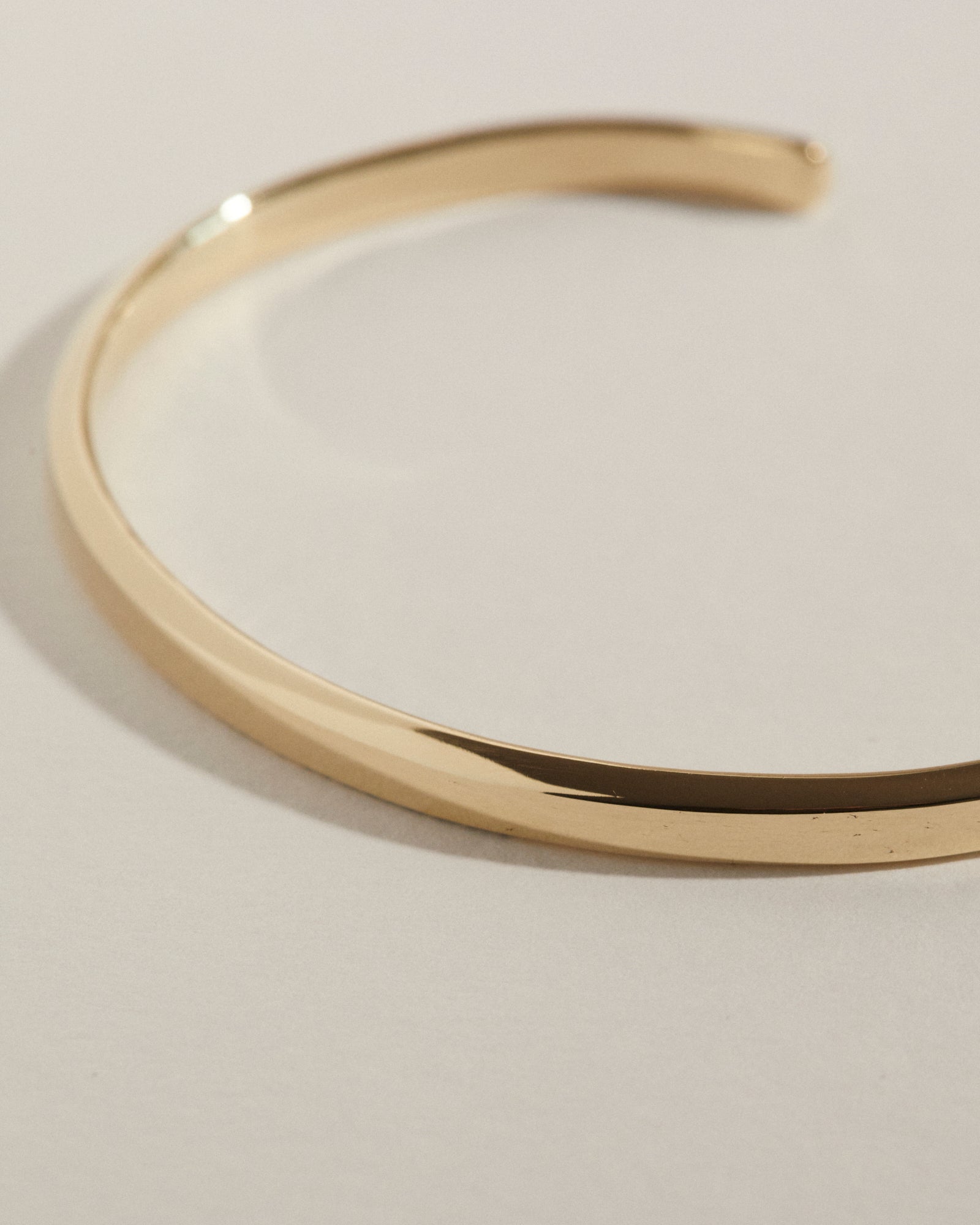 Bevelled cuff bangle
