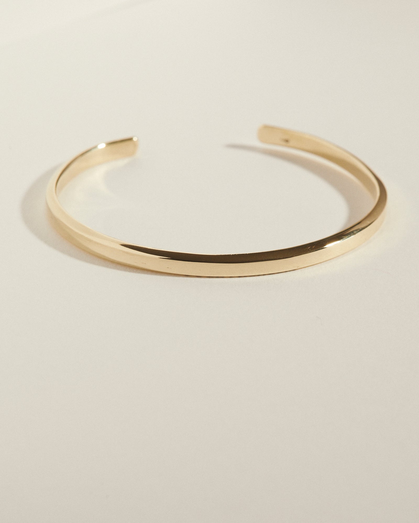 Bevelled cuff bangle