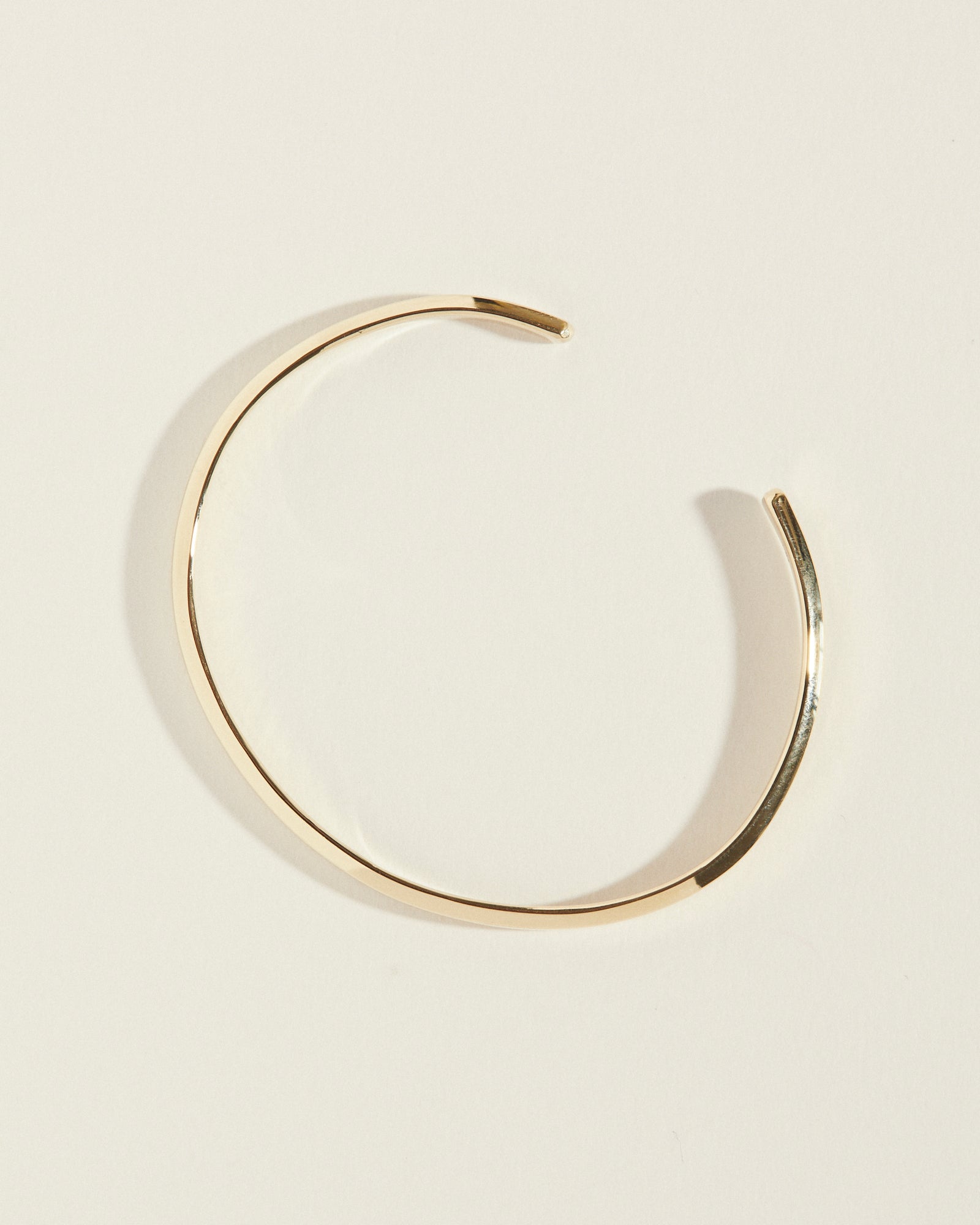 Bevelled cuff bangle