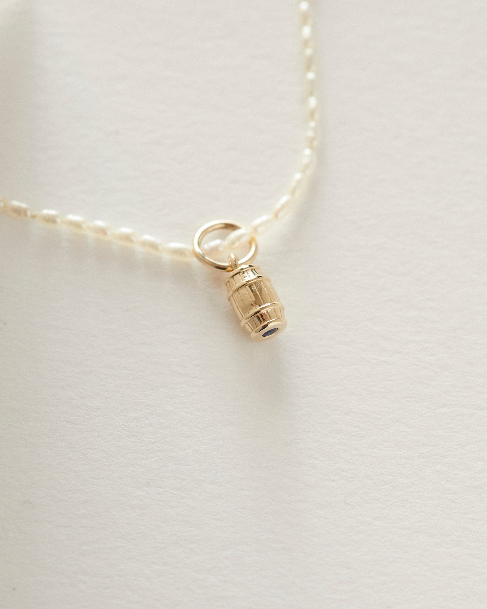 Barrel birthstone charm