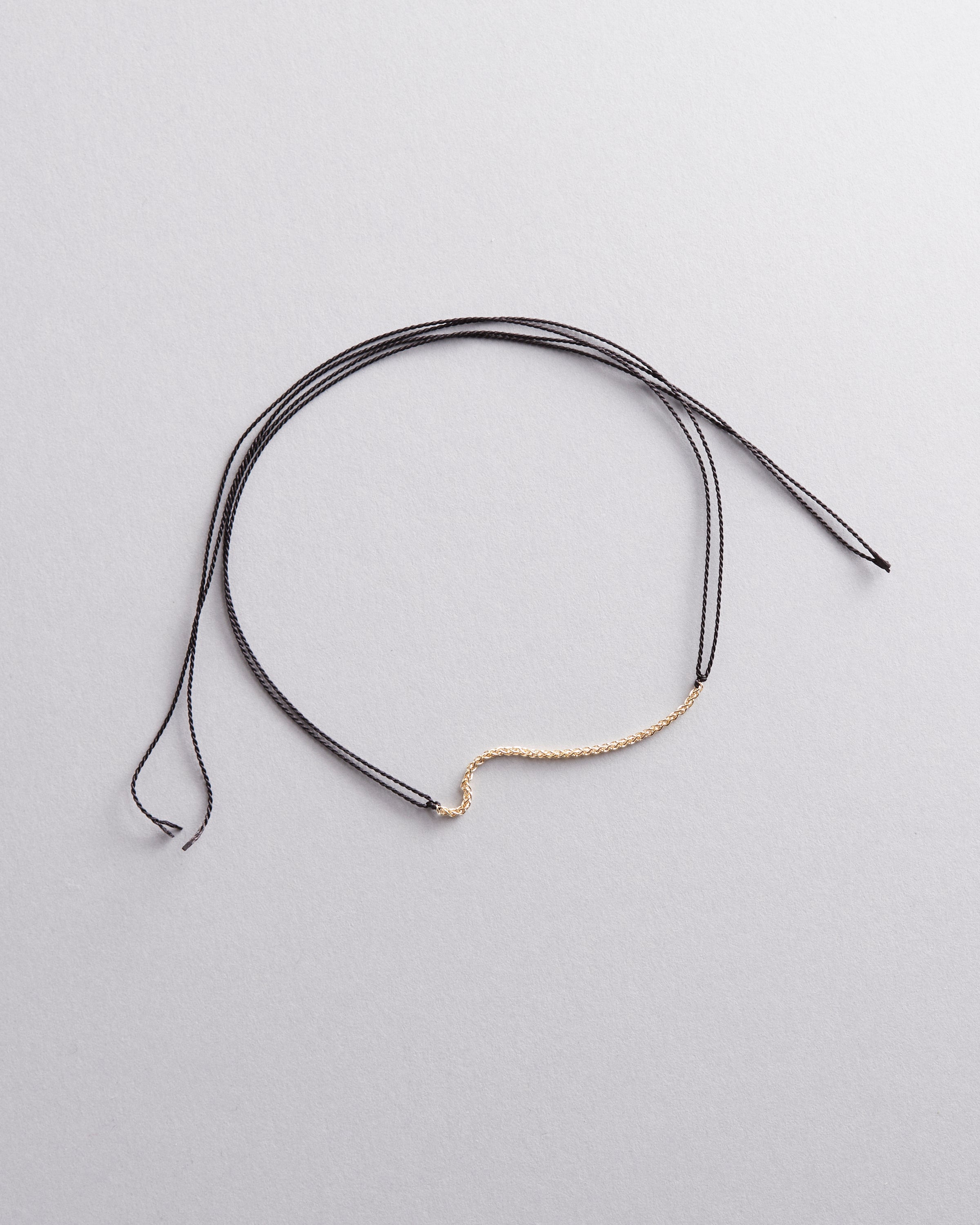 9kt Yellow Gold and Silk Wish Bracelet