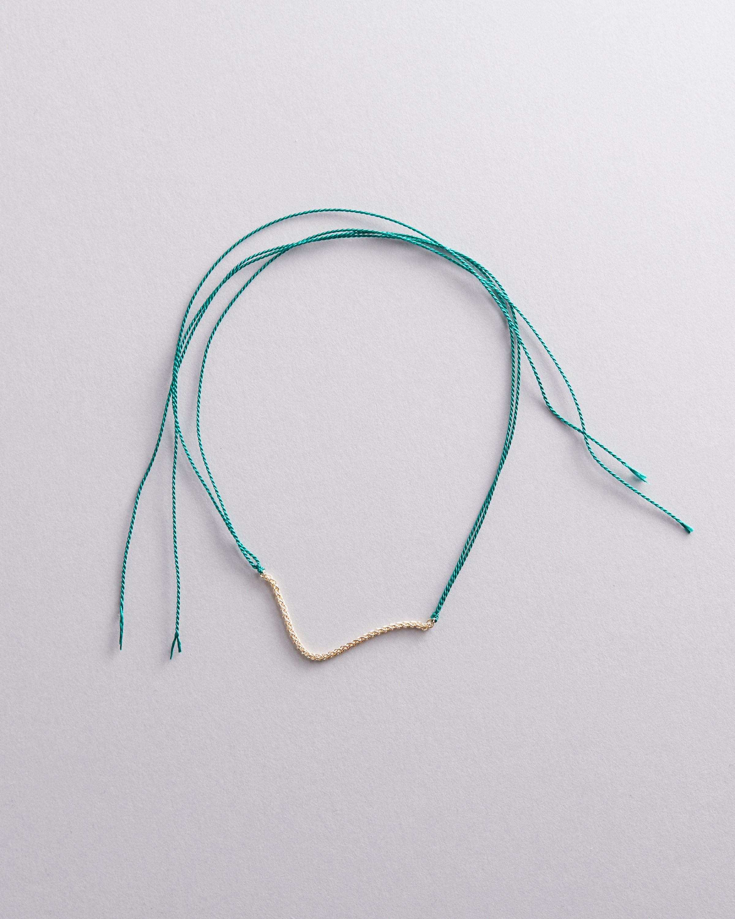 9kt Yellow Gold and Silk Wish Bracelet