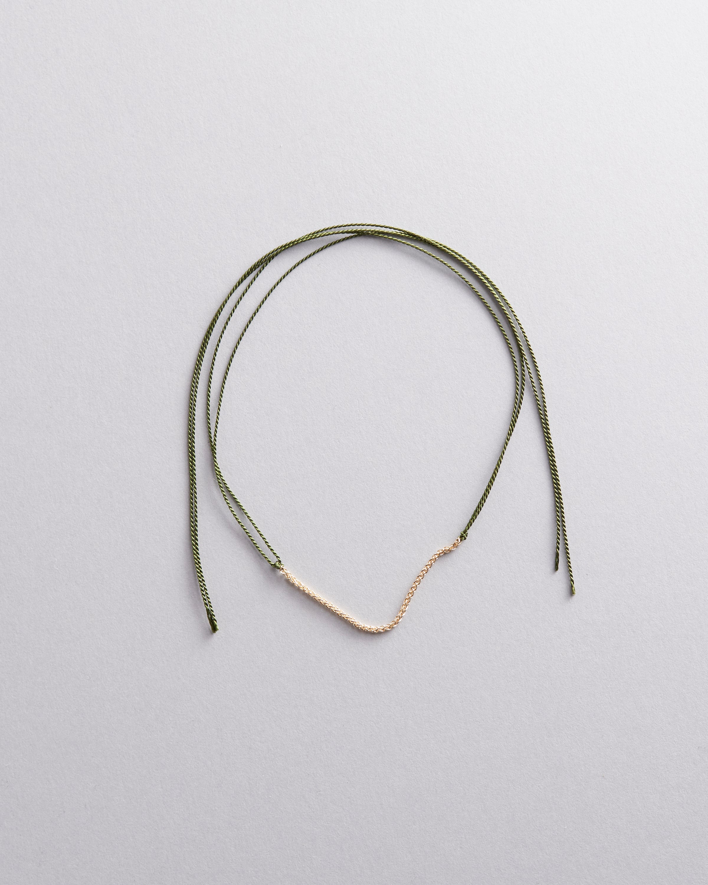 9kt Yellow Gold and Silk Wish Bracelet