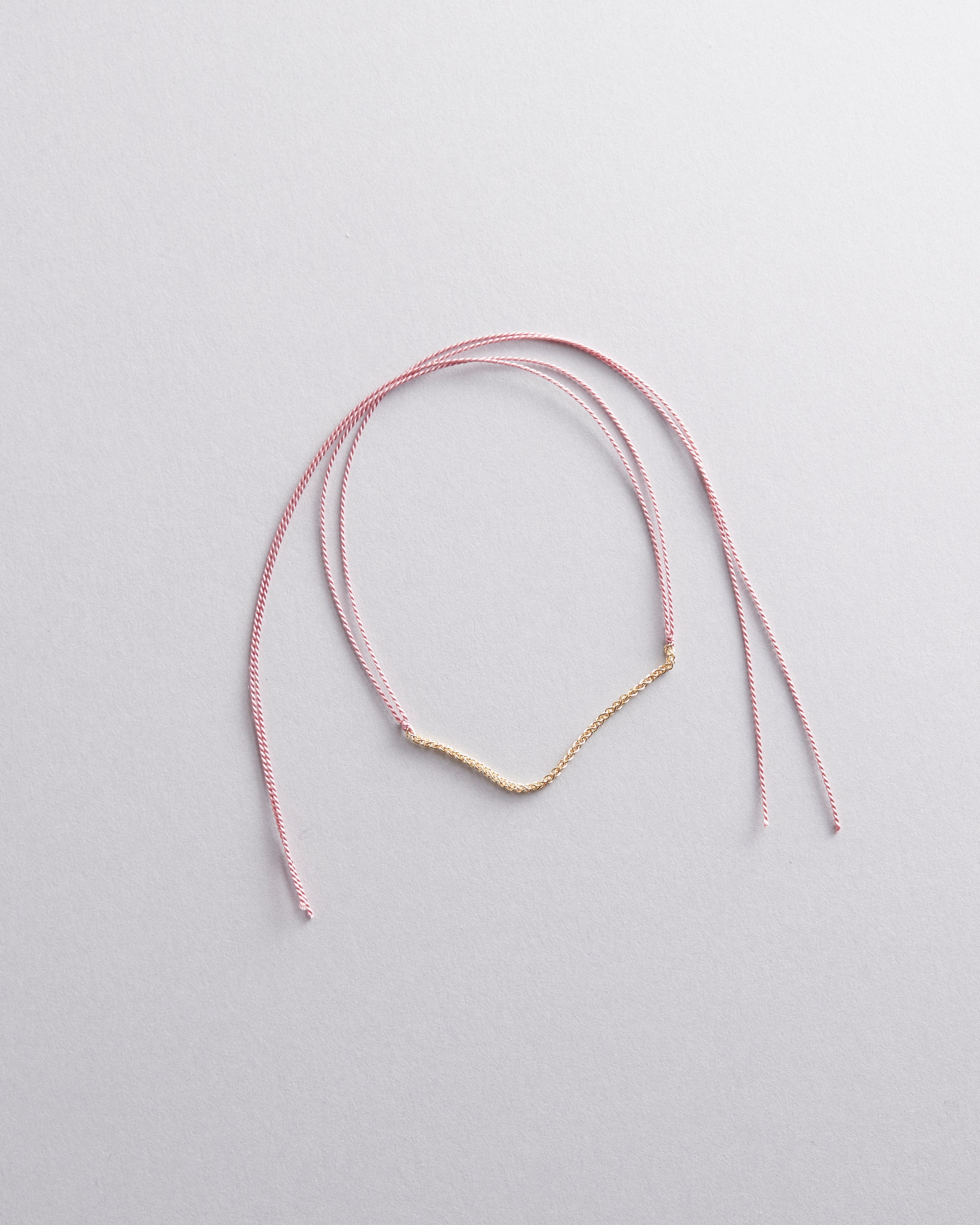 9kt Yellow Gold and Silk Wish Bracelet
