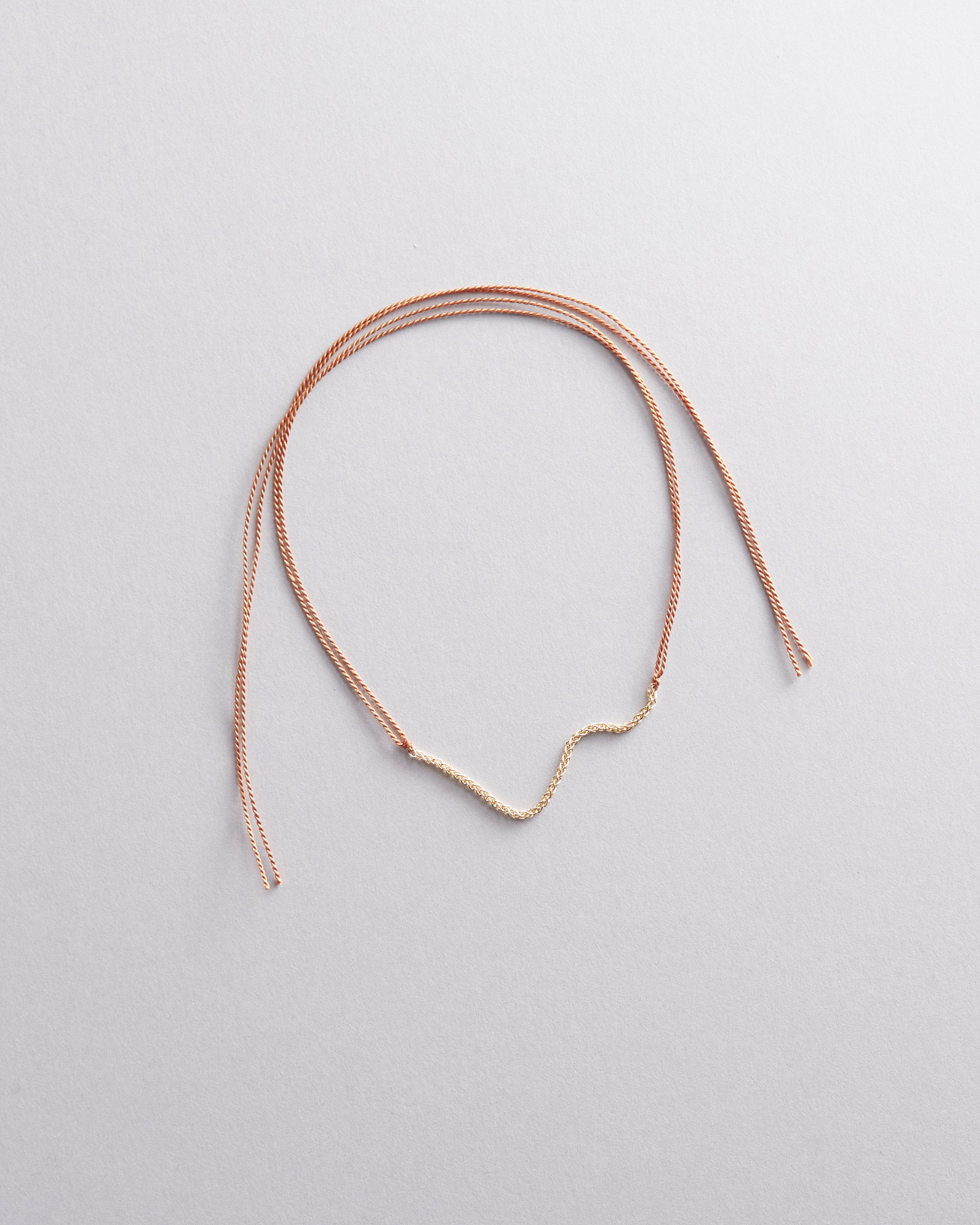 9kt Yellow Gold and Silk Wish Bracelet