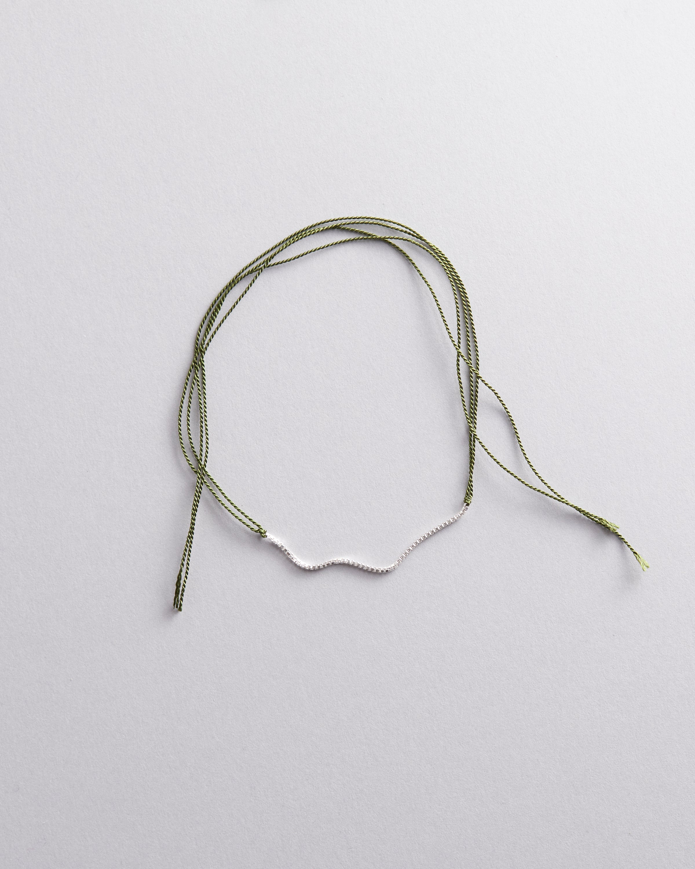 Sterling Silver and Silk Wish Bracelet