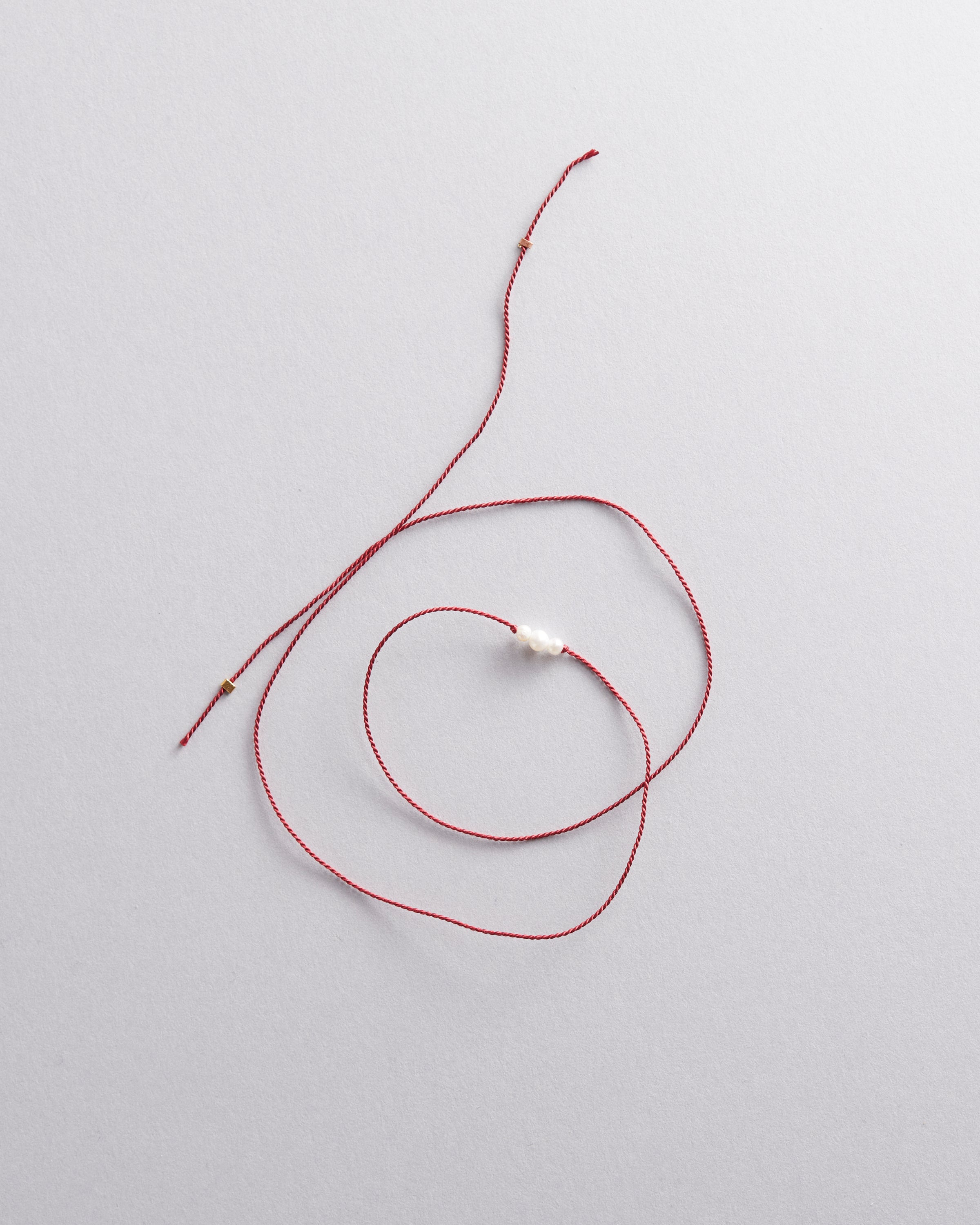 Triple Pearl Silk Wish Bracelet