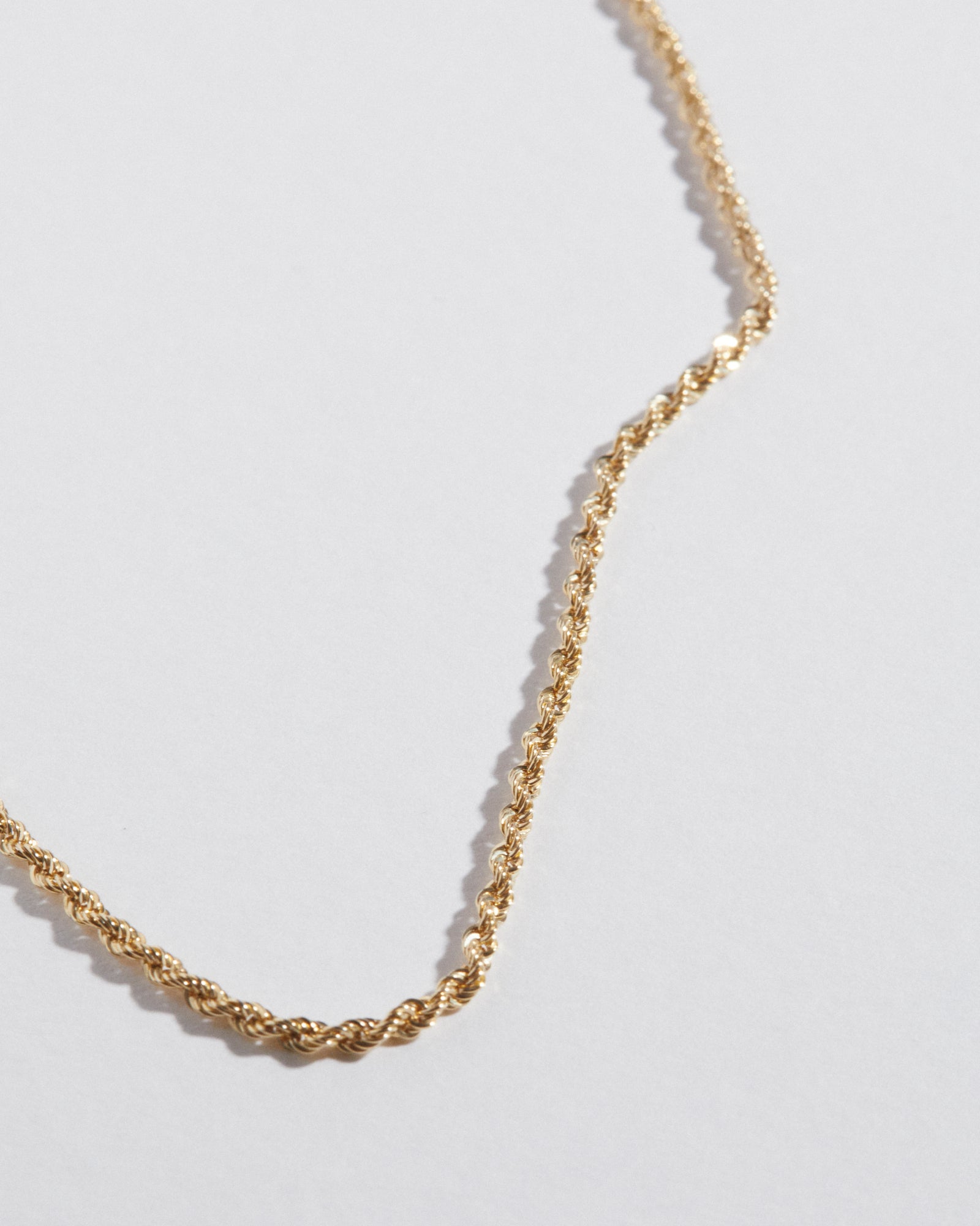 9kt yellow gold rope chain