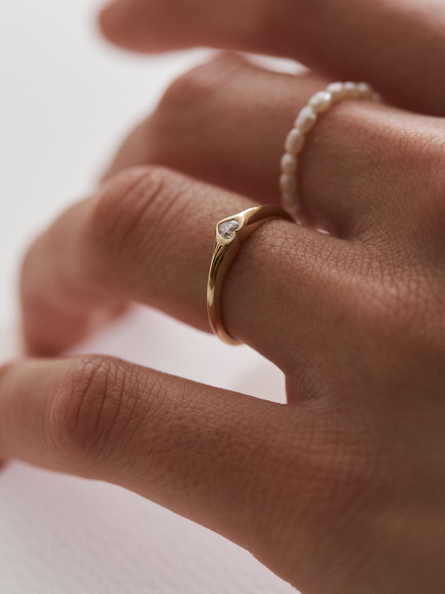0.10ct Heart Signet ring