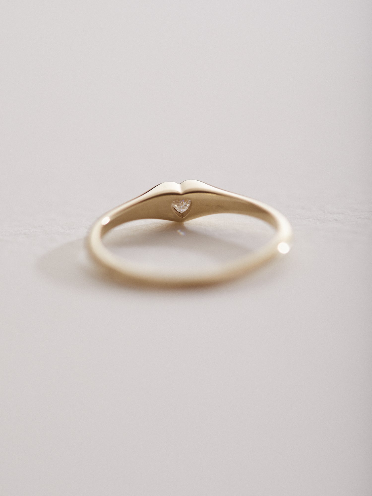 0.10ct Heart Signet ring
