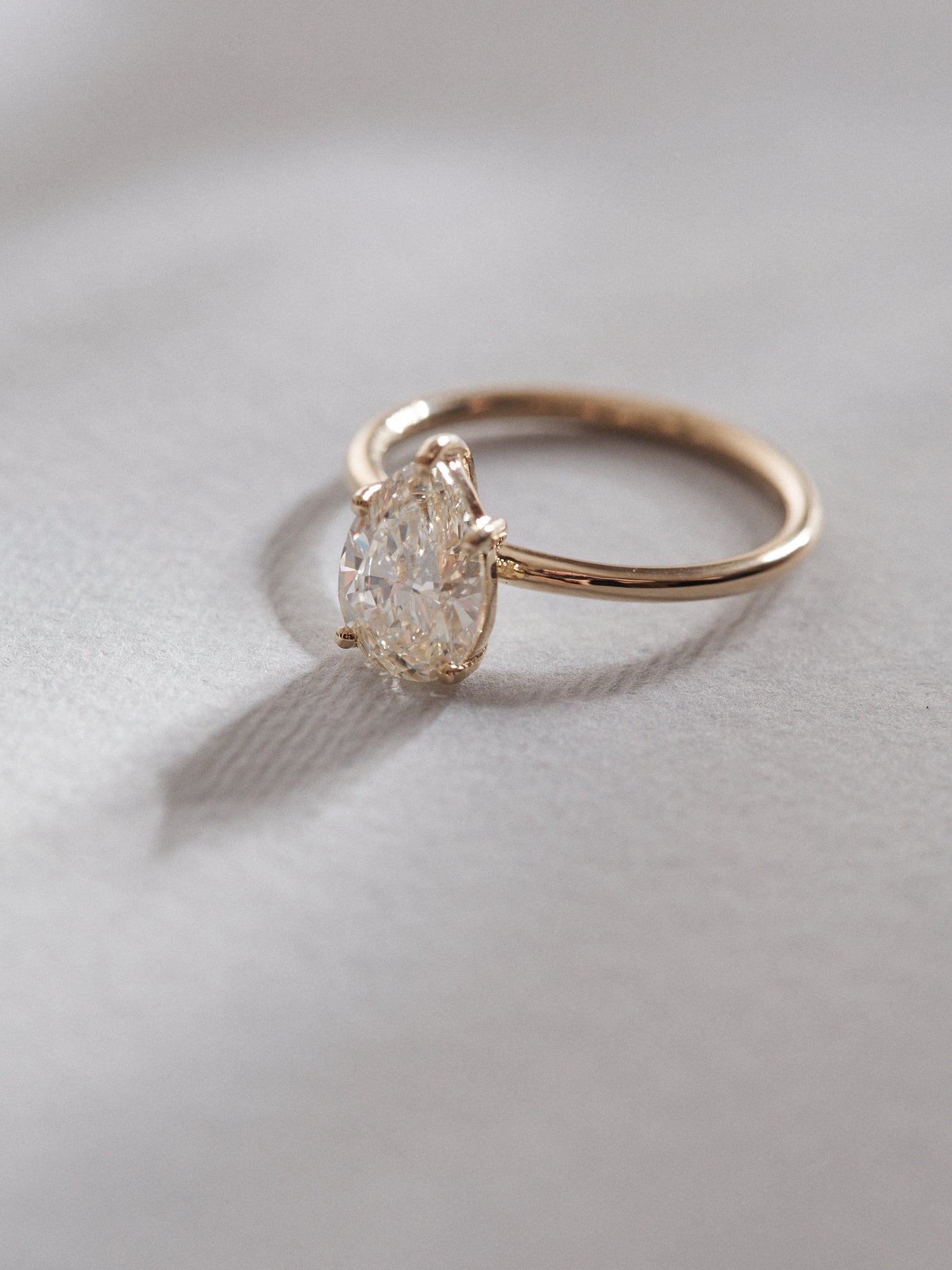 2.3ct Pear cut Diamond Solitaire