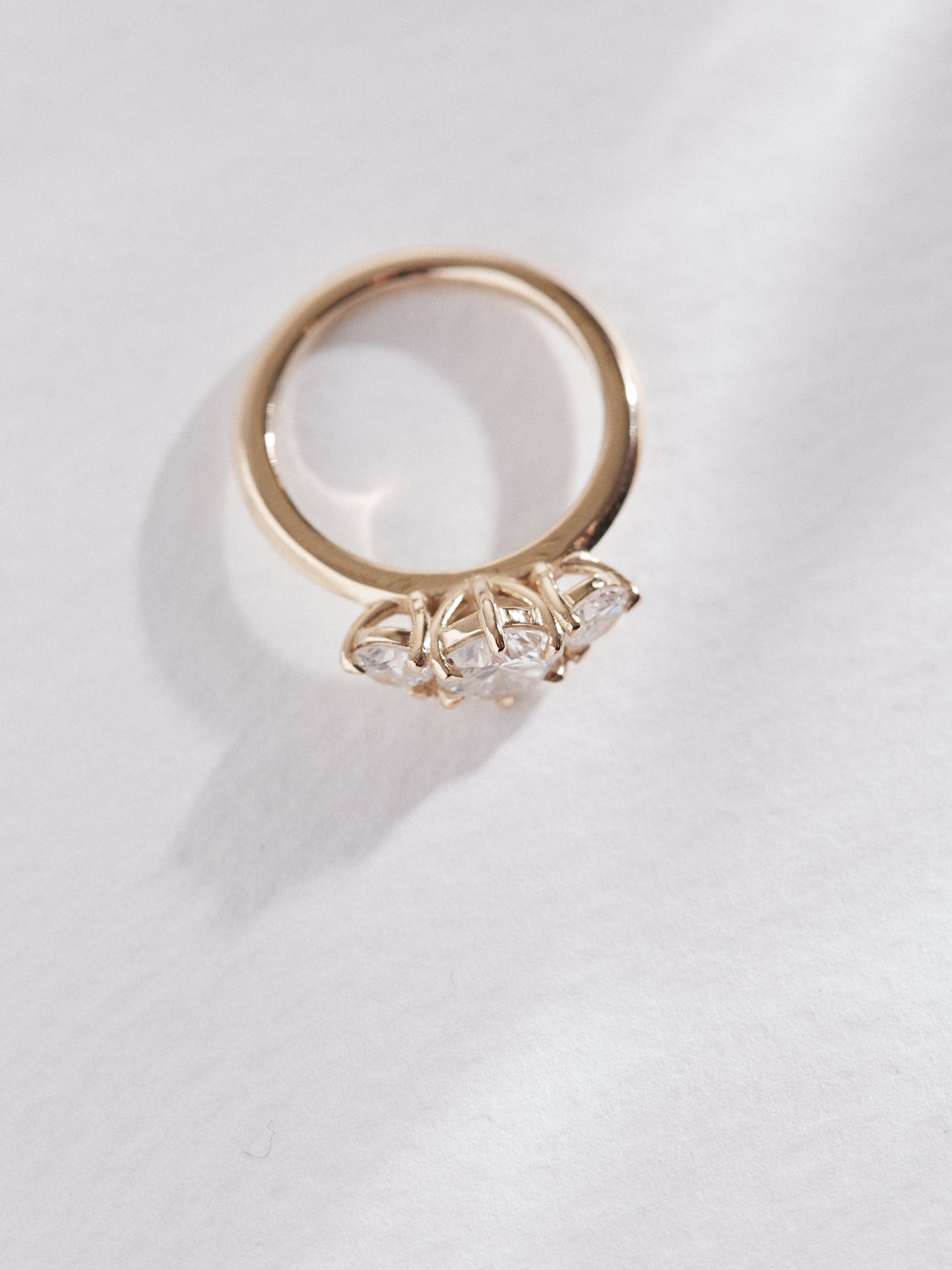 1.33ct Six claw trilogy.