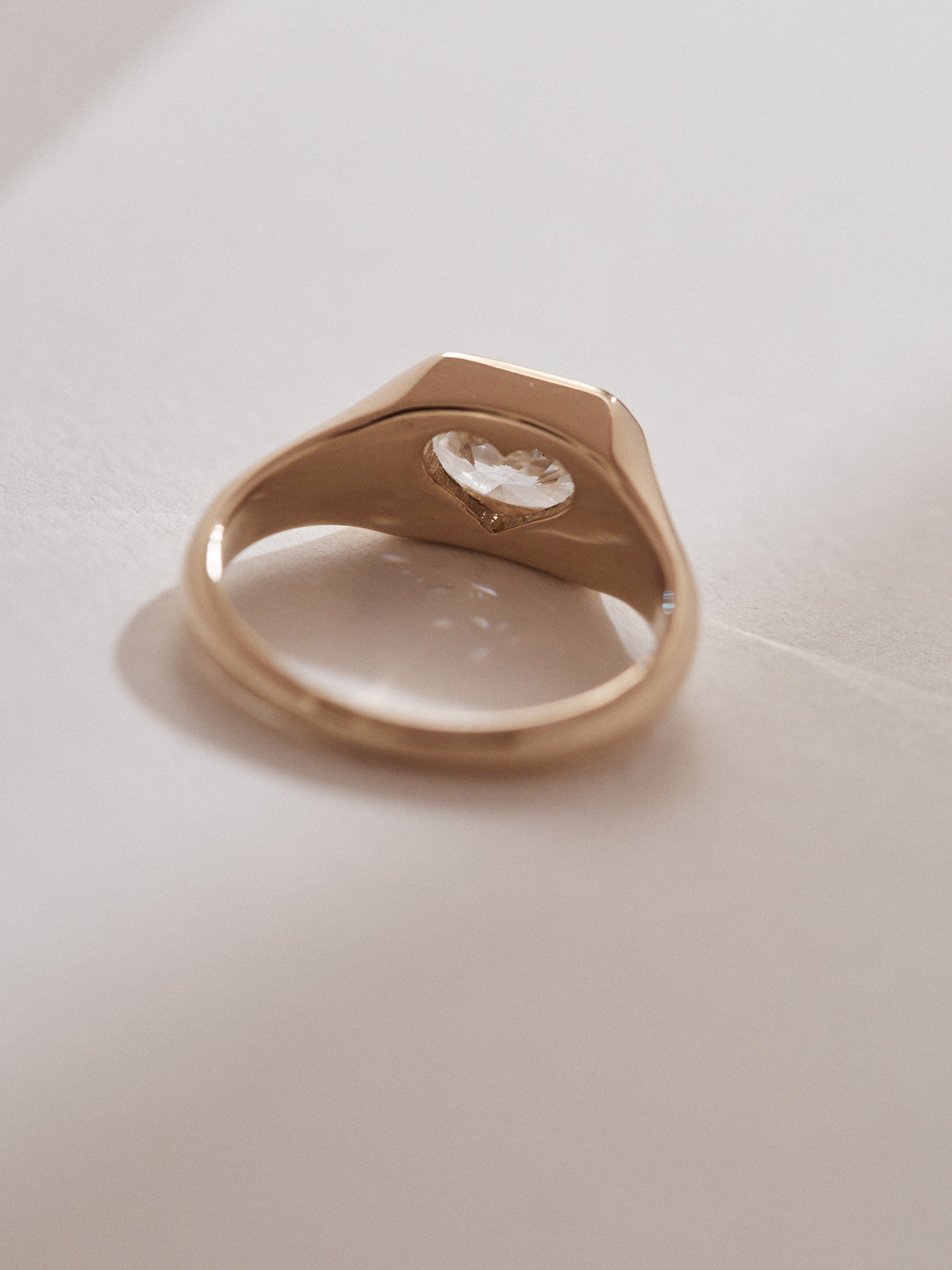 1.21ct Radiant cut signet ring.