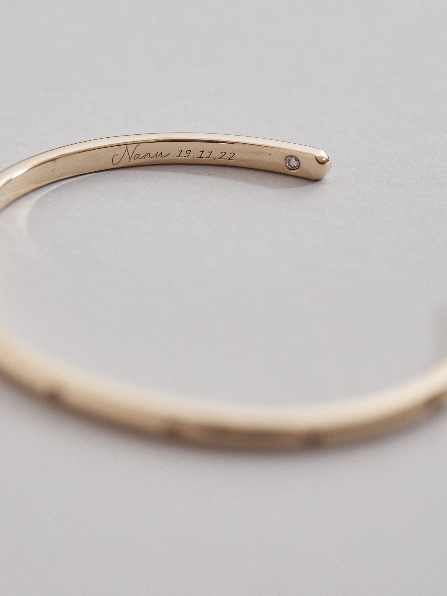 Champagne diamond cuff bangle