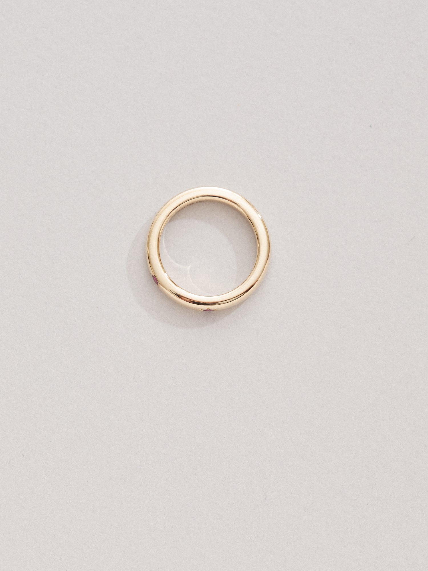 0.06ct Ruby star pavé band.