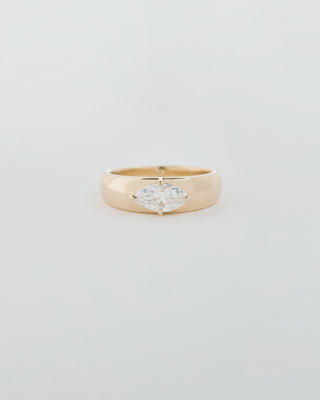 Marquise-Cut-East-West-Domed-Engagement-Ring-Yellow-Gold-diamond-product