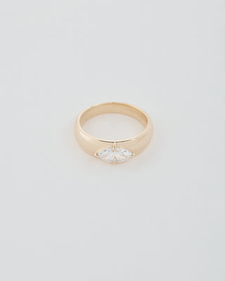 Marquise-Cut-East-West-Domed-Engagement-Ring-Yellow-Gold-diamond-product