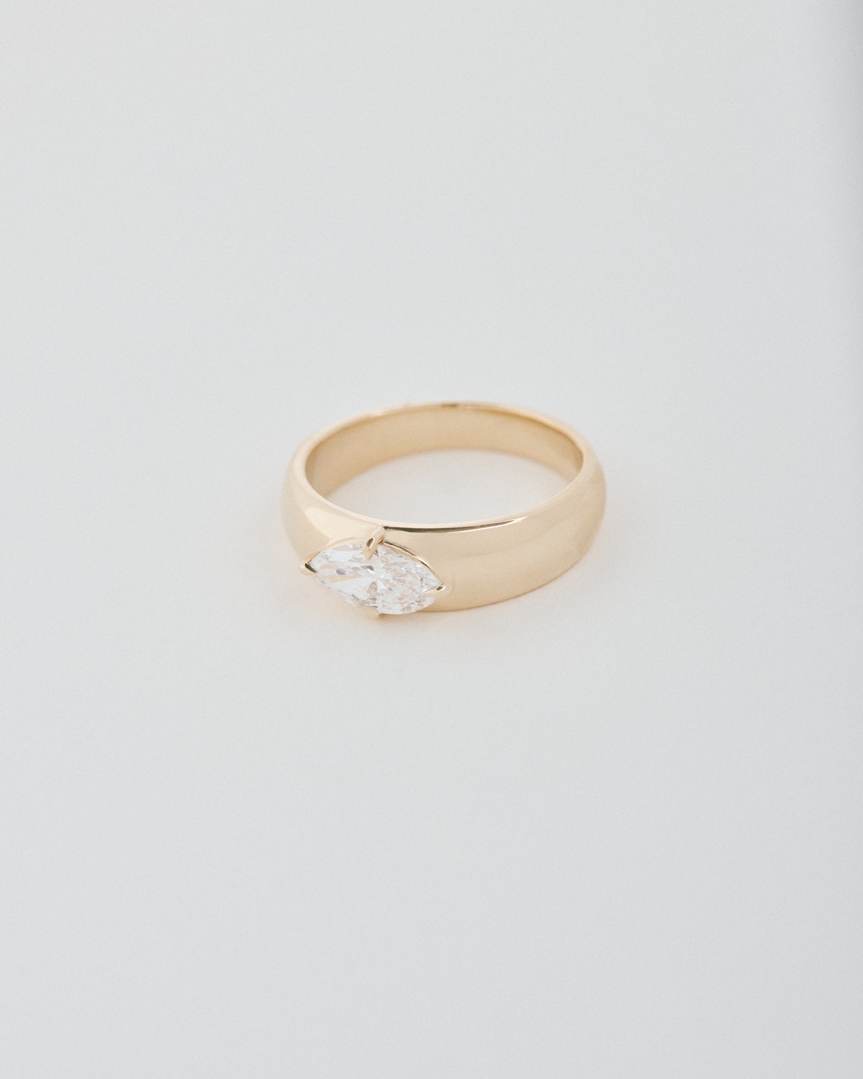 Marquise-Cut-East-West-Domed-Engagement-Ring-Yellow-Gold-diamond-product