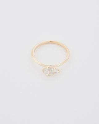 Pear Cut East-West Six Claw Engagement Ring