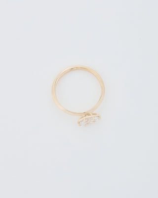 Pear Cut East-West Six Claw Engagement Ring