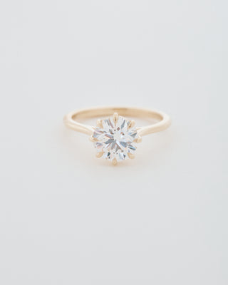 Round Brilliant Cut Eight Claw Engagement Ring