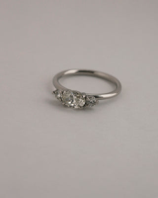 0.70ct oval cut trilogy
