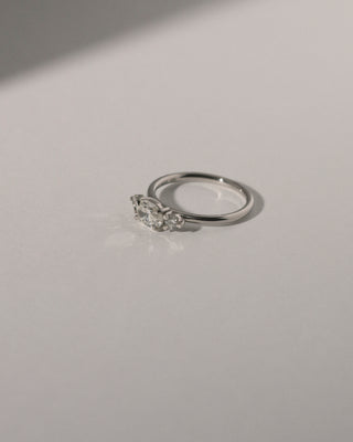 0.70ct oval cut trilogy