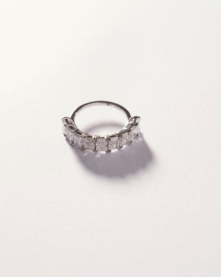 0.30ct radiant cut half eternity