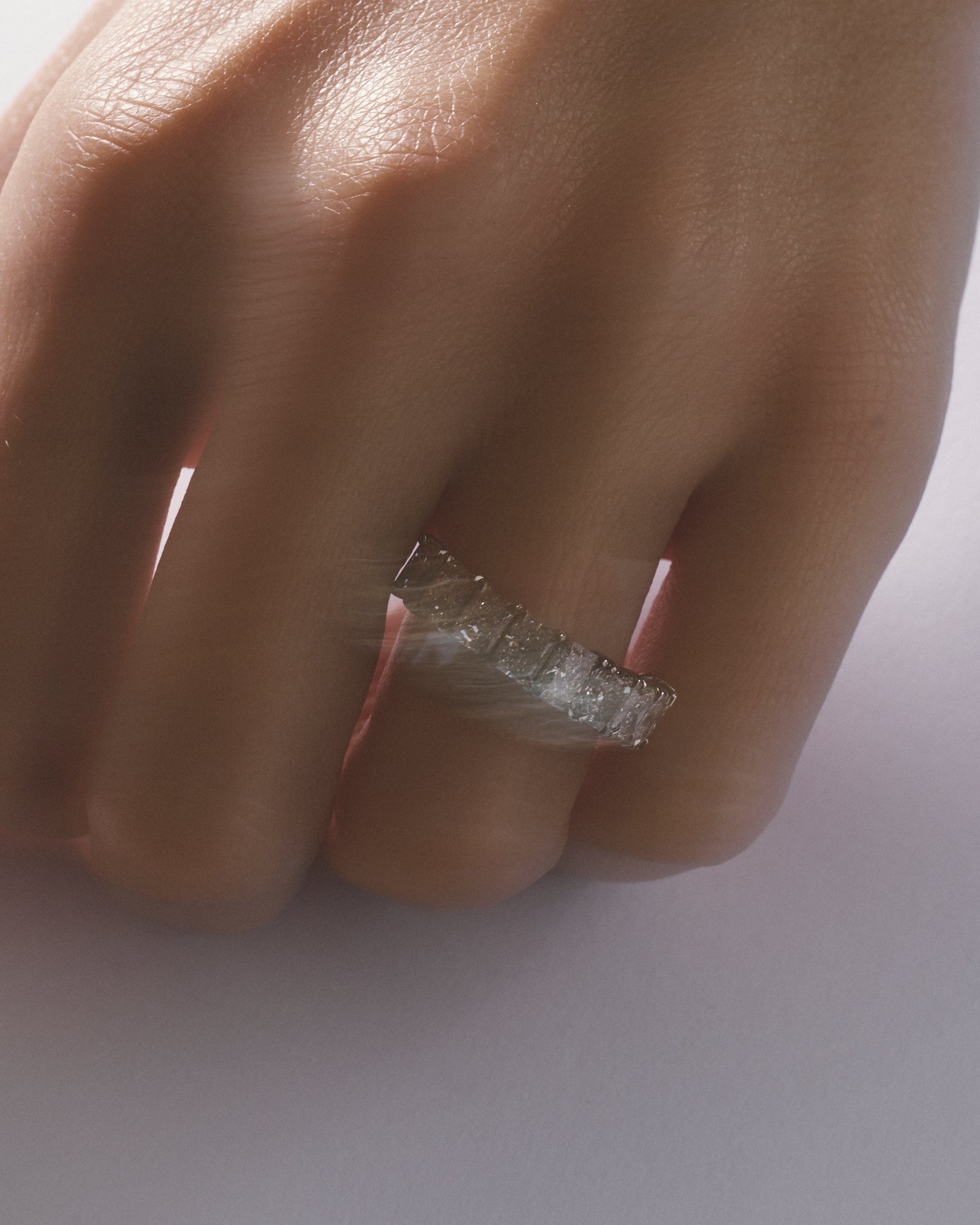 0.30ct radiant cut half eternity