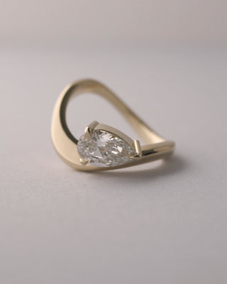 1.40ct pear cut wave solitaire