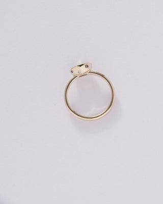 Cupped Bezel oval cut tourmaline solitaire