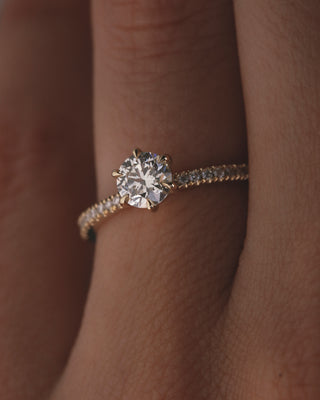 0.70ct round brilliant cut eternity band solitaire