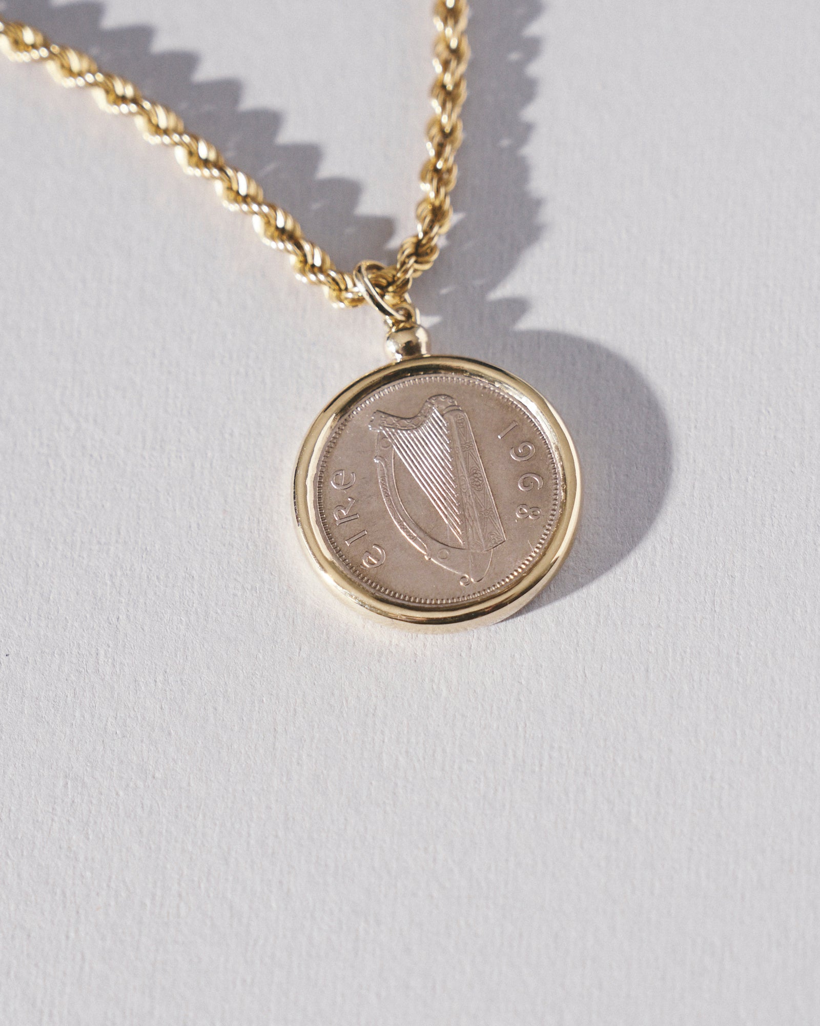 Irish coin pendant